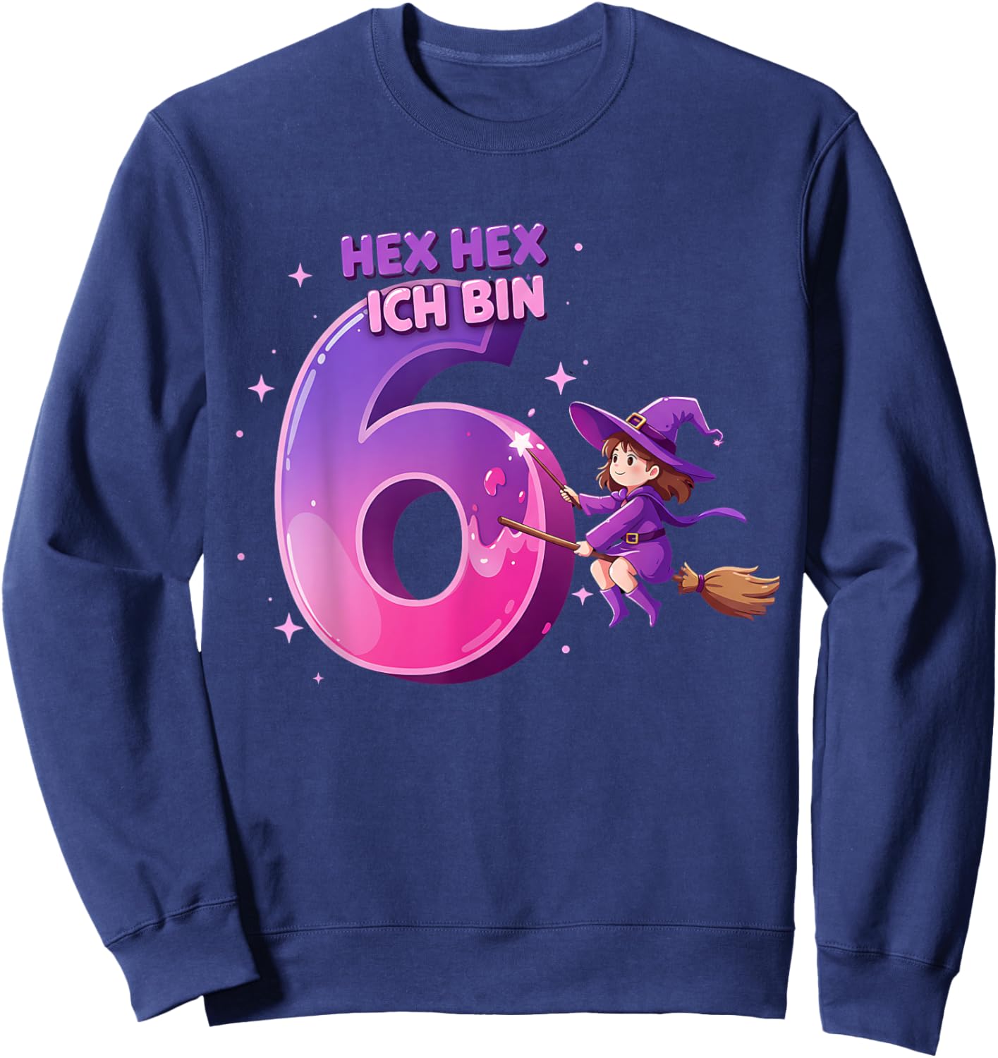Hex Ich Bin 6 Hexen Geburtstag Geschenke für Mädchen Sweatshirt - Sweatshirt | Navy