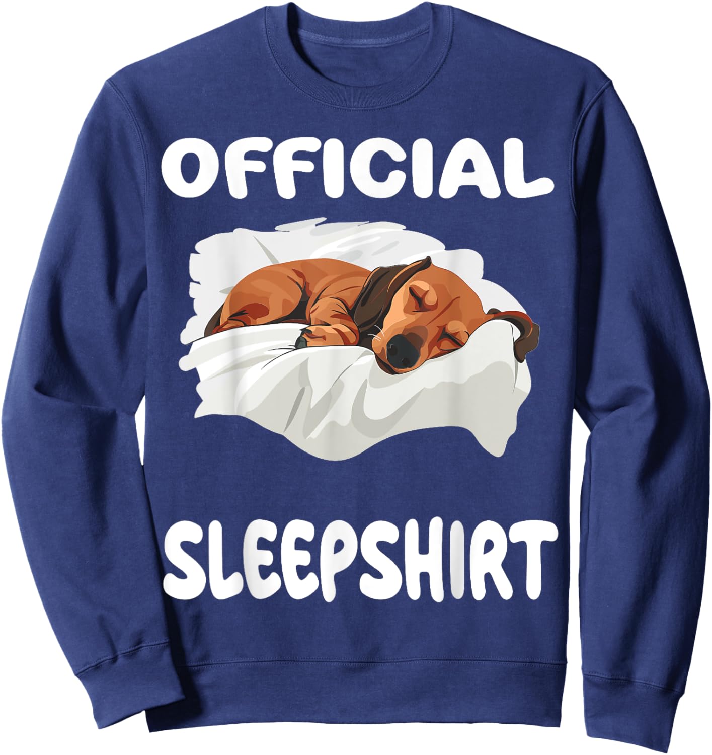 Dachshund Doxie Dog Official Sleepshirt Pajamas Nightgown Sweatshirt - Sweatshirt | Navy