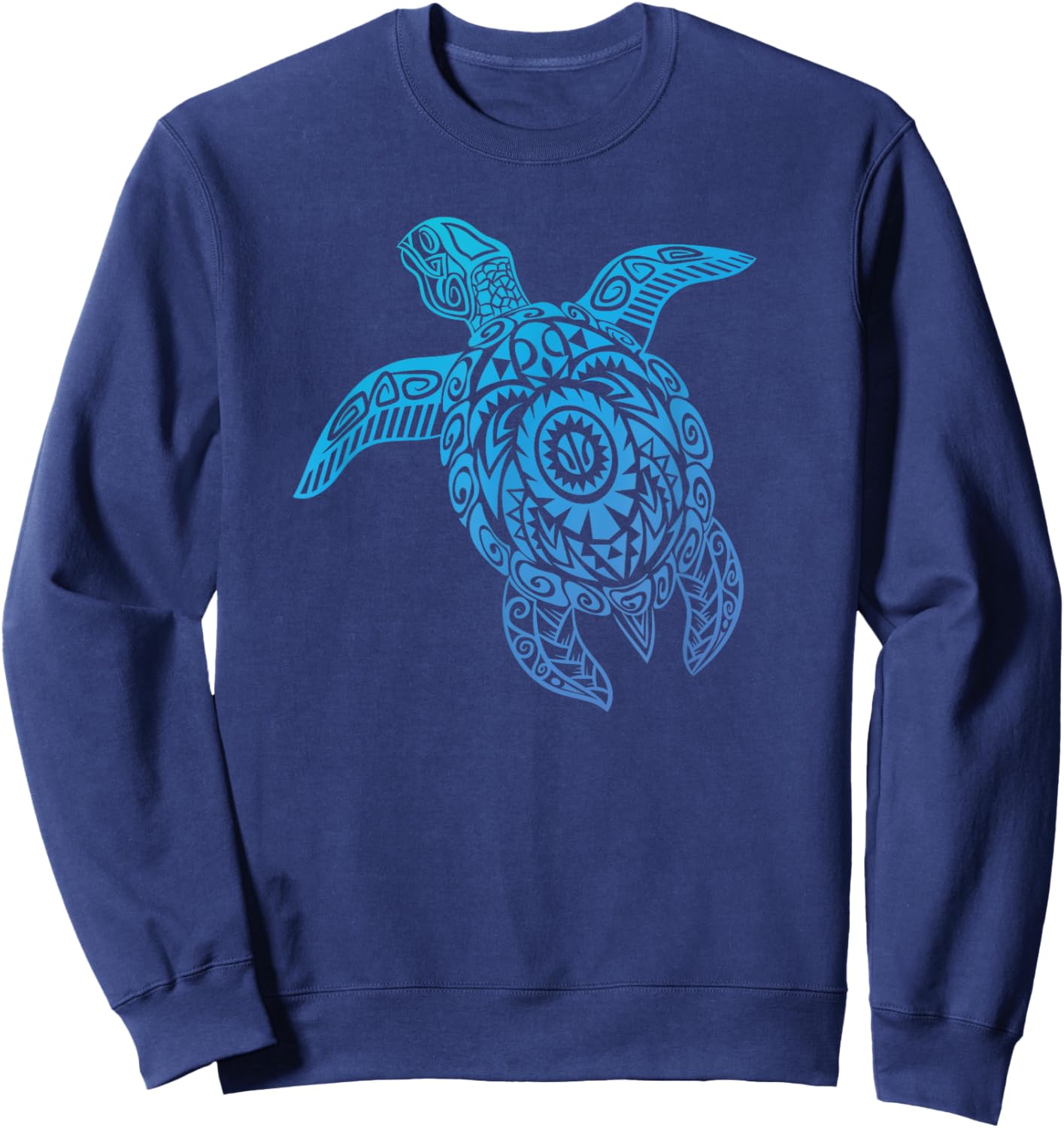 Sea Turtle Shirt - Native Hawaiian - Hawaiian Tribal Sweatshirt - Sweatshirt | Navy