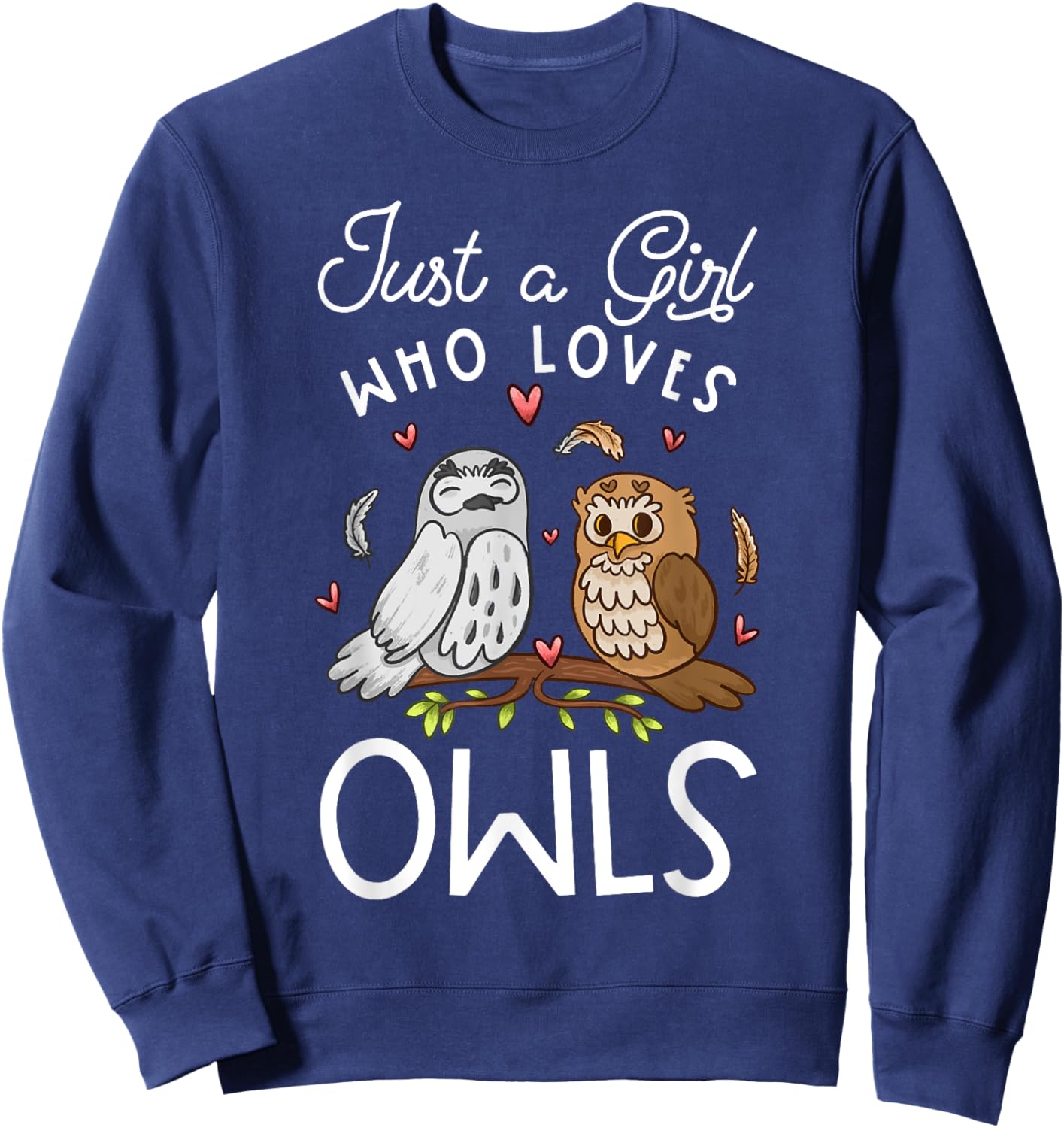 Owl Lover, Owl Keeper, Bird Lover, Girls Owl Sweatshirt - Sweatshirt | Navy