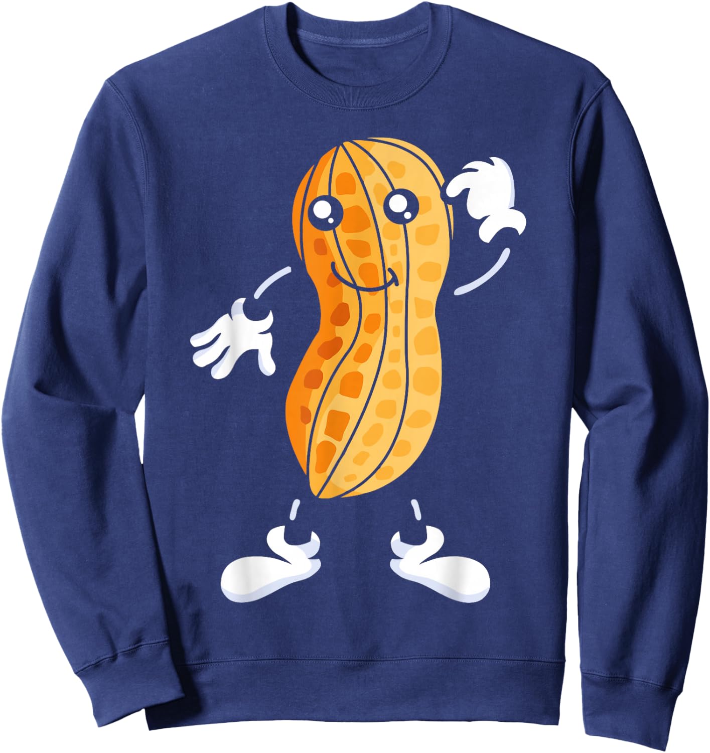 Peanut Graphic Gift, Nut Design, Peanut Design Small Sweatshirt - Sweatshirt | Navy