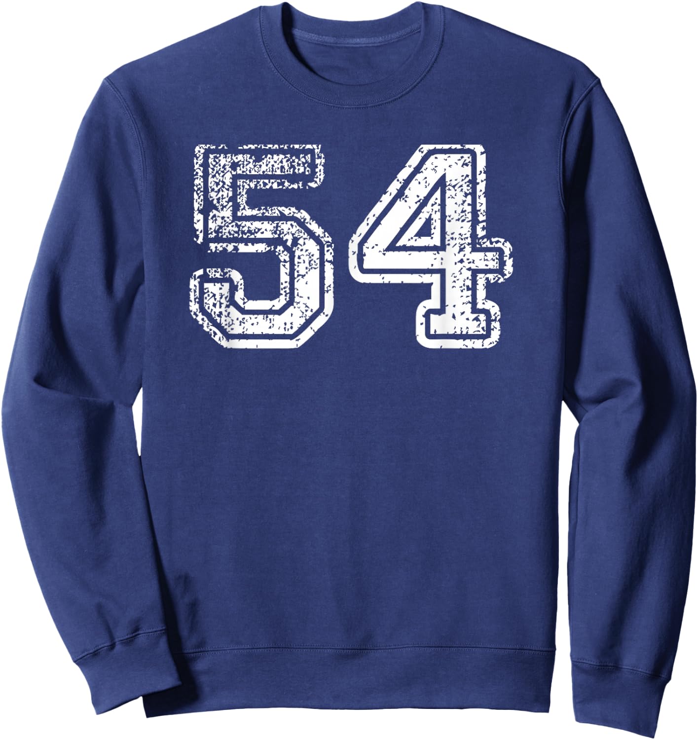 Number 54 Shirt Baseball Football Soccer Birthday Sweatshirt - Sweatshirt | Navy