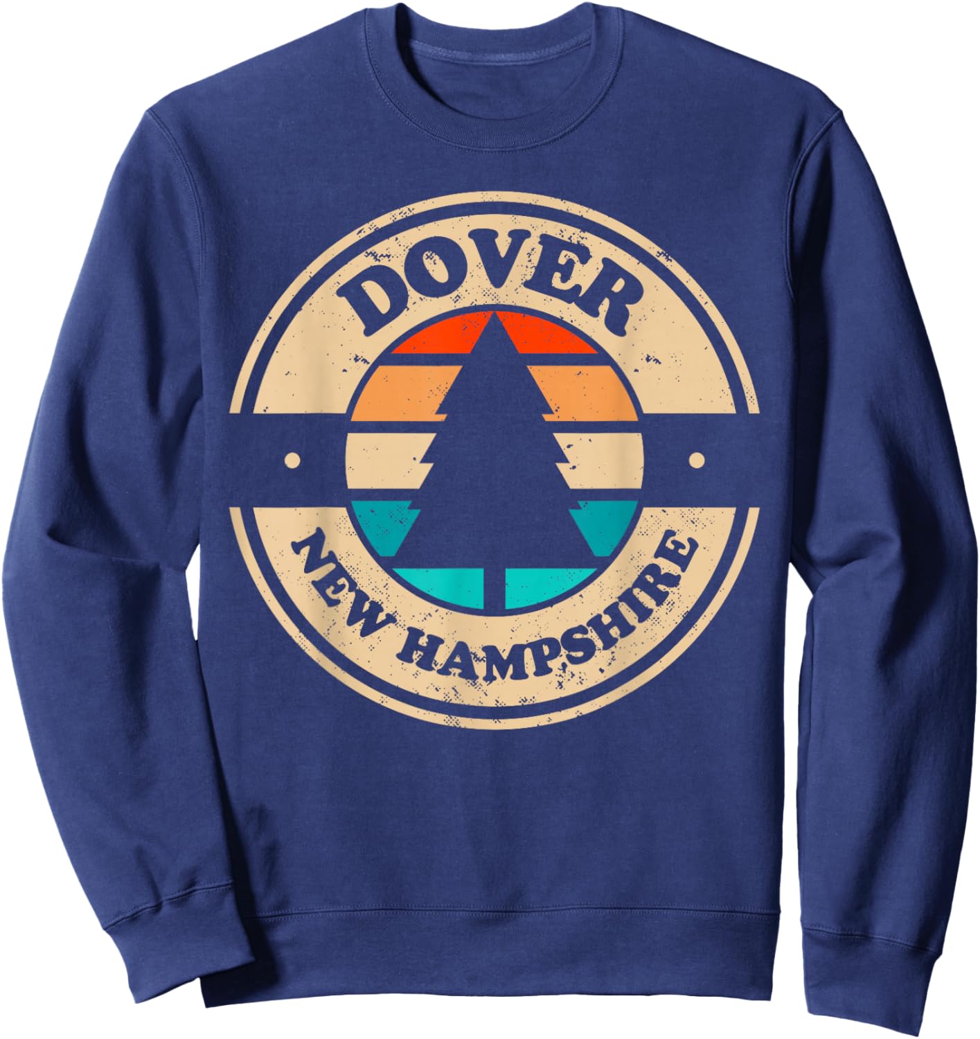 Dover New Hampshire NH Vintage Graphic Retro 70s 80s Sweatshirt - Sweatshirt | Navy