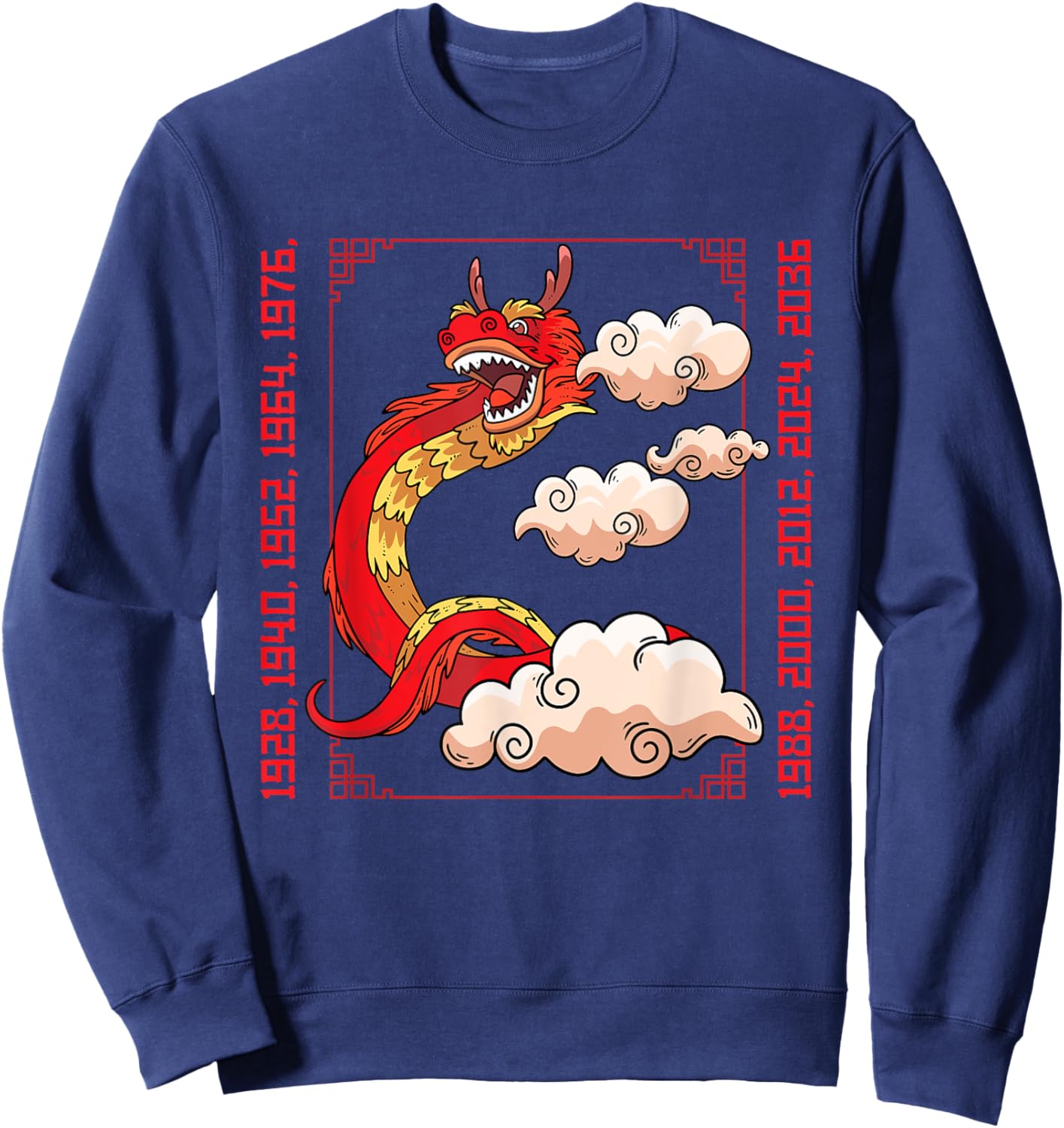 Dragon Years Chinese Zodiac | Year Of The Dragon Sweatshirt - Sweatshirt | Navy