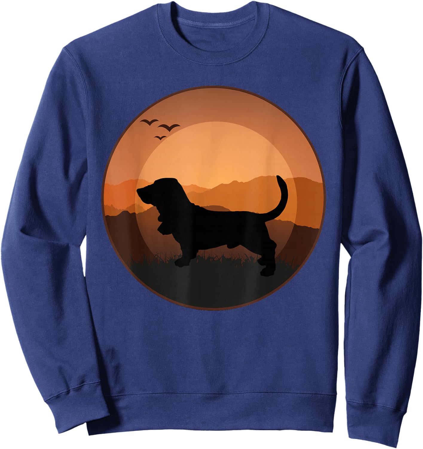 Basset Hound Dog Sweatshirt - Sweatshirt | Navy