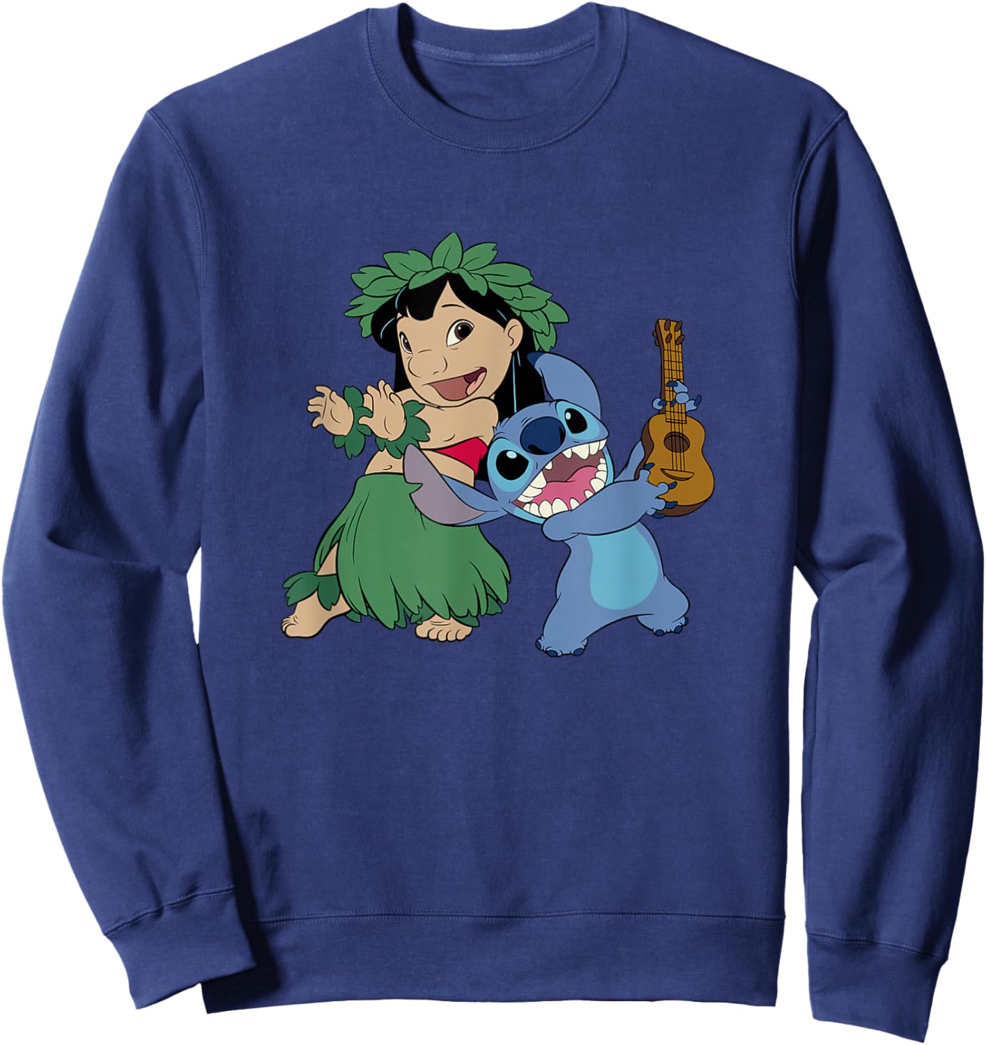 Disney Lilo & Stitch Hawaiian Tropical Hula Lessons Duo Sweatshirt - Sweatshirt | Navy