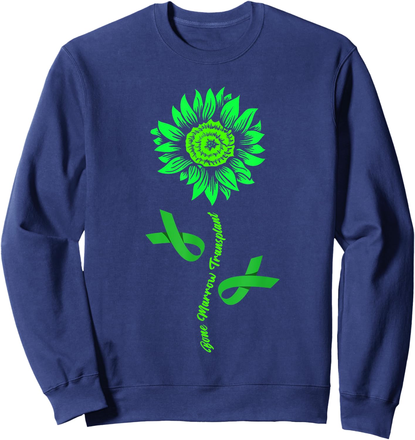 Bone Marrow Transplant Family Survivor Pretty Sweatshirt - Sweatshirt | Navy