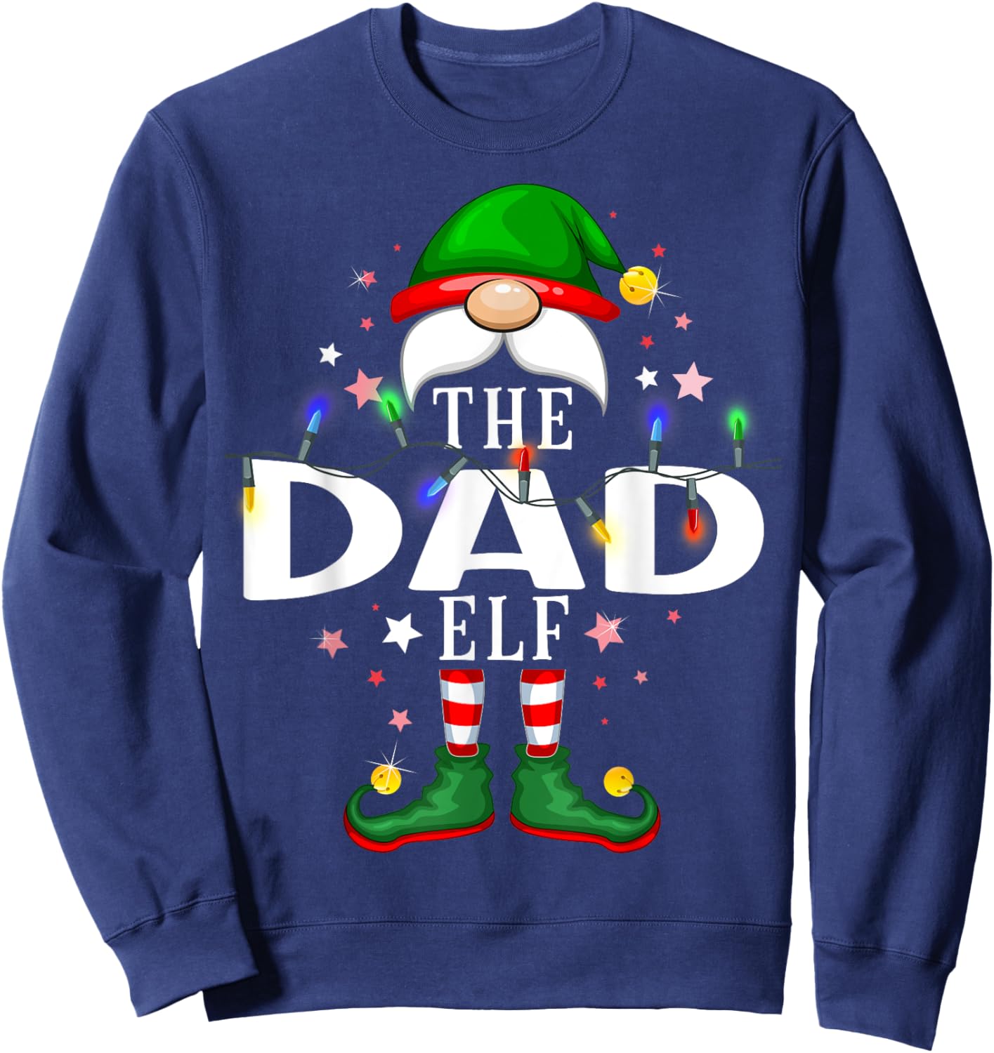 The Dad Elf Christmas Family Pajama Party Sweatshirt - Sweatshirt | Navy