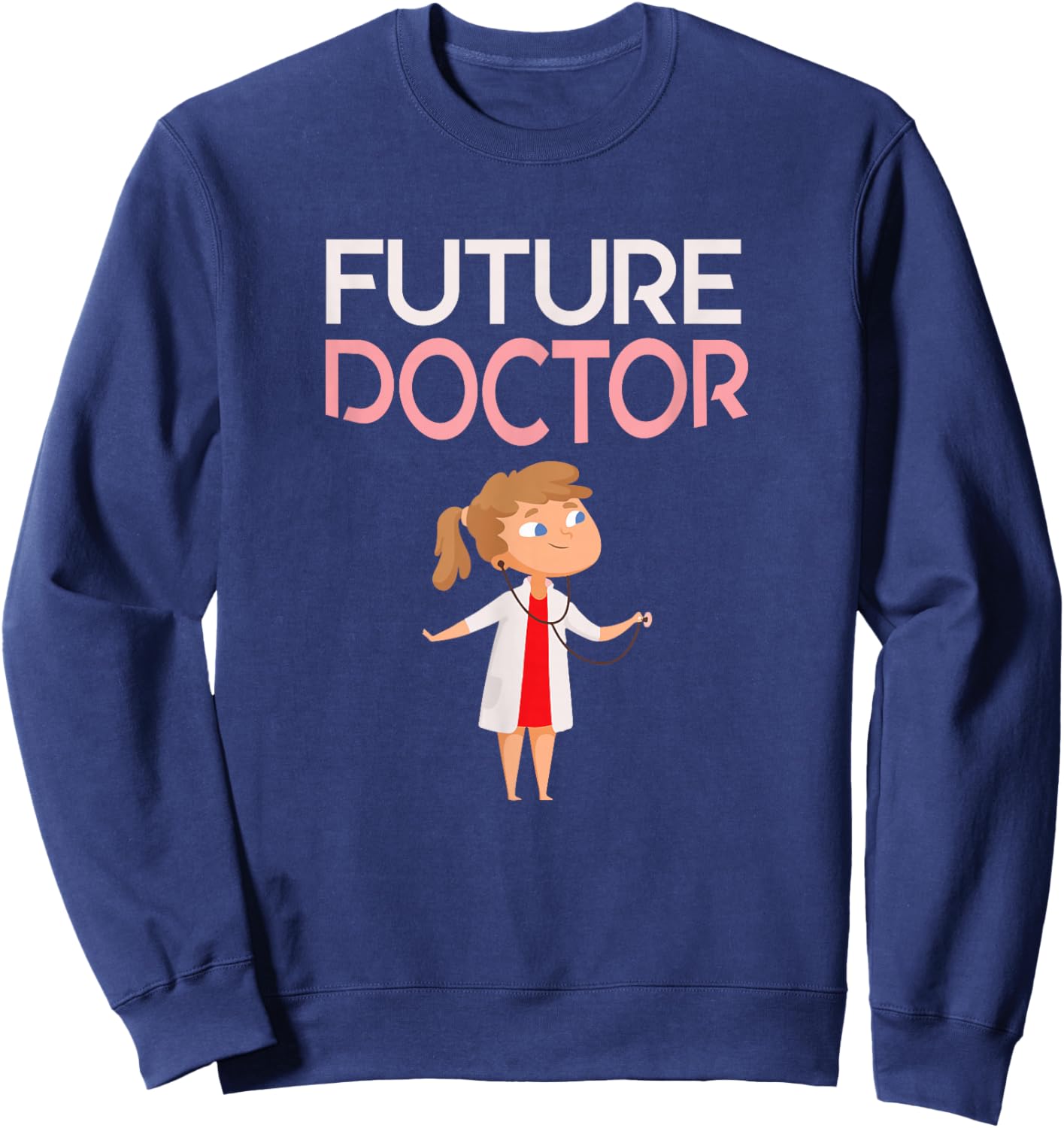 Future Doctor for Kids Funny Medical Gift Sweatshirt - Sweatshirt | Navy