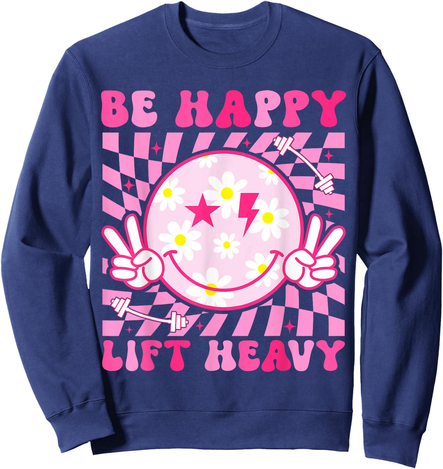 Funny Lift Heavy Workout Shirt for Gym Lover Bodybuilder Sweatshirt - Sweatshirt | Navy
