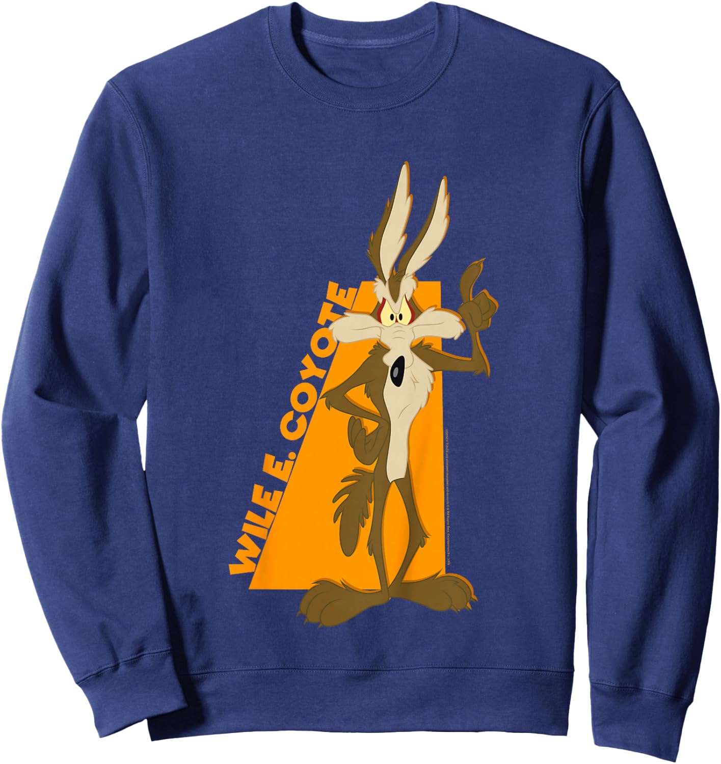 Kids Looney Tunes Wile E. Coyote Orange Hue Portrait Sweatshirt - Sweatshirt | Navy