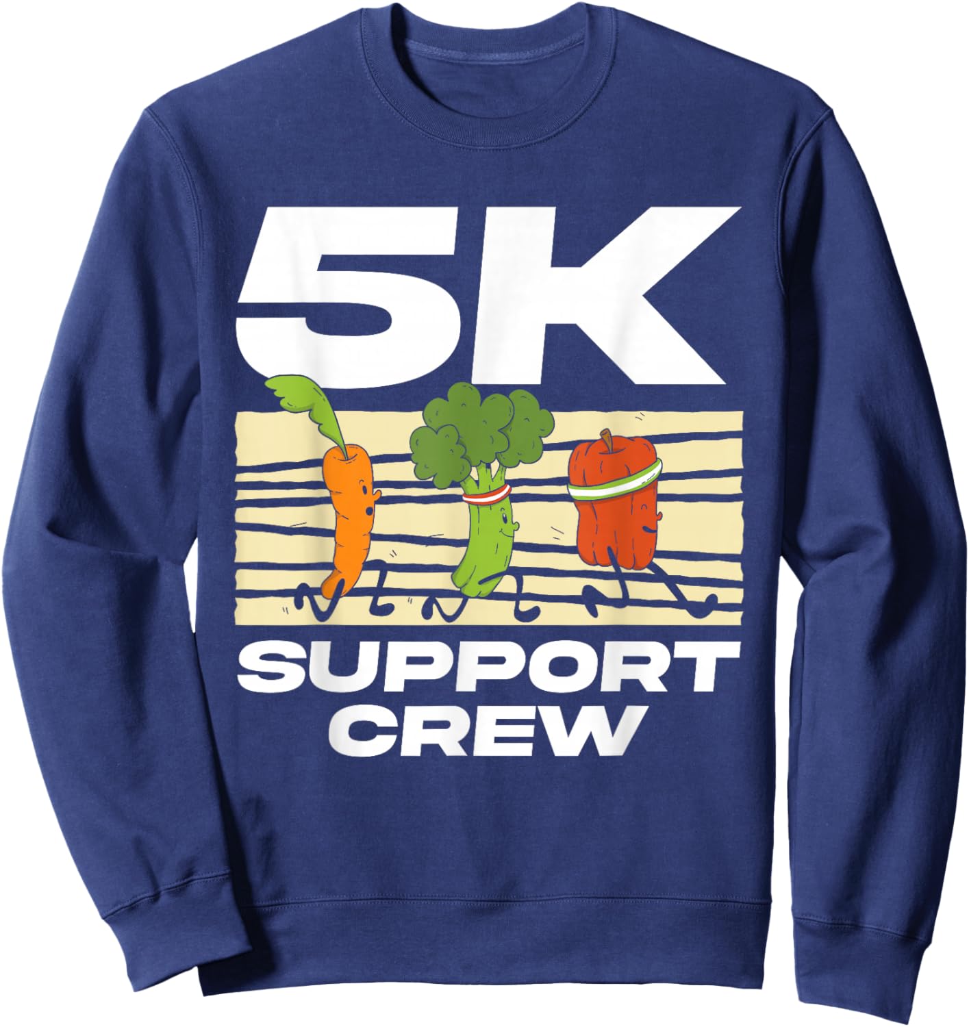 5K Support Team Running Race Runner 5K Sweatshirt - Sweatshirt | Navy