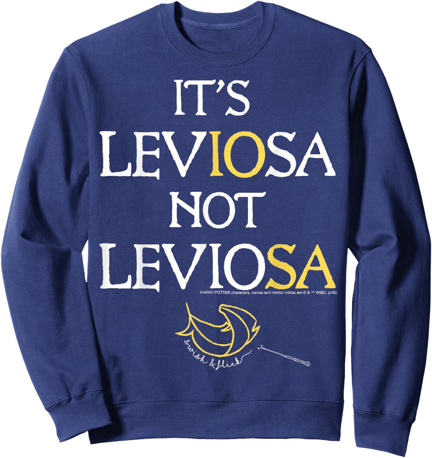 Harry Potter Hermione Granger It's Leviosa Not Leviosa Sweatshirt - Sweatshirt | Navy