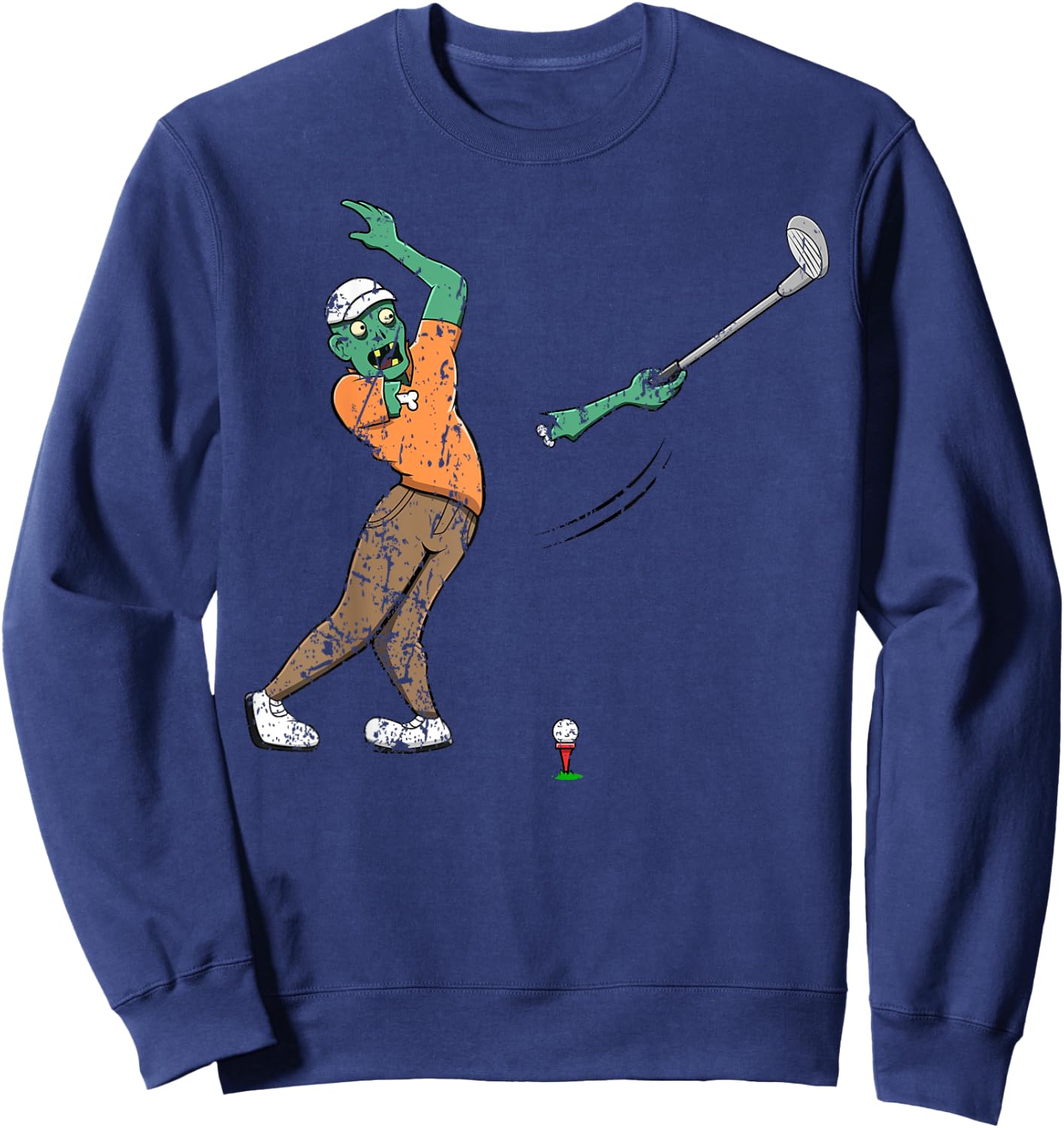 Zombie Golf Player Golfing Halloween Horror Scary Creepy Sweatshirt - Sweatshirt | Navy