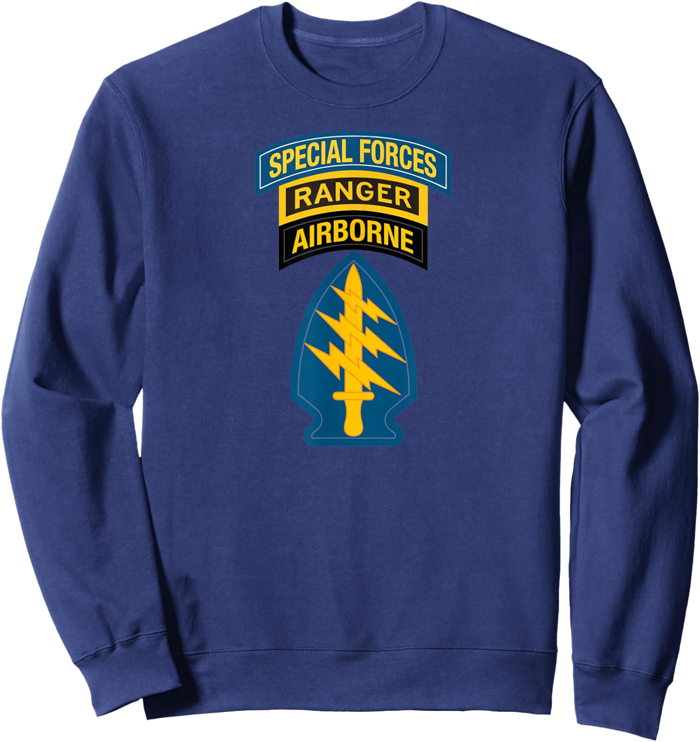 Special Forces Patch - SF Ranger Tab Sweatshirt - Sweatshirt | Navy
