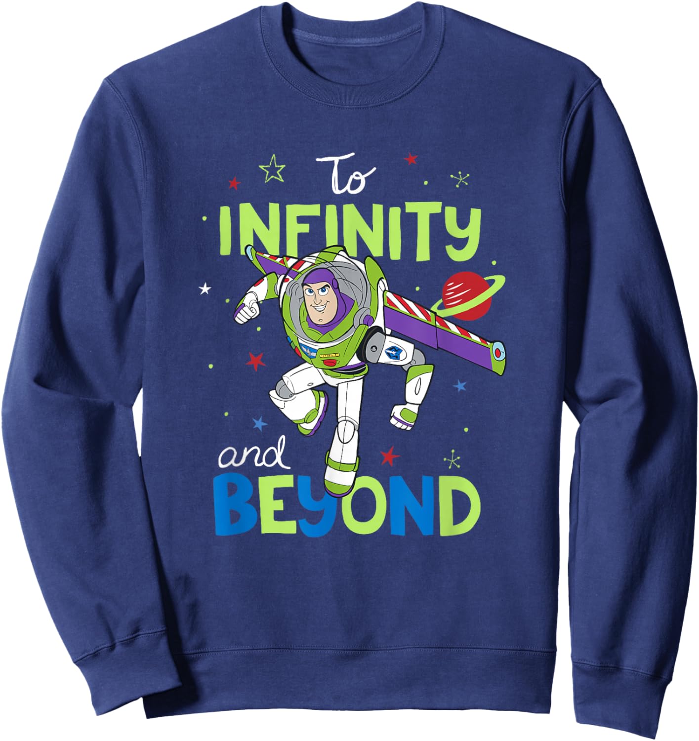 Disney Pixar Toy Story Buzz to Infinity and Beyond Portrait Sweatshirt - Sweatshirt | Navy