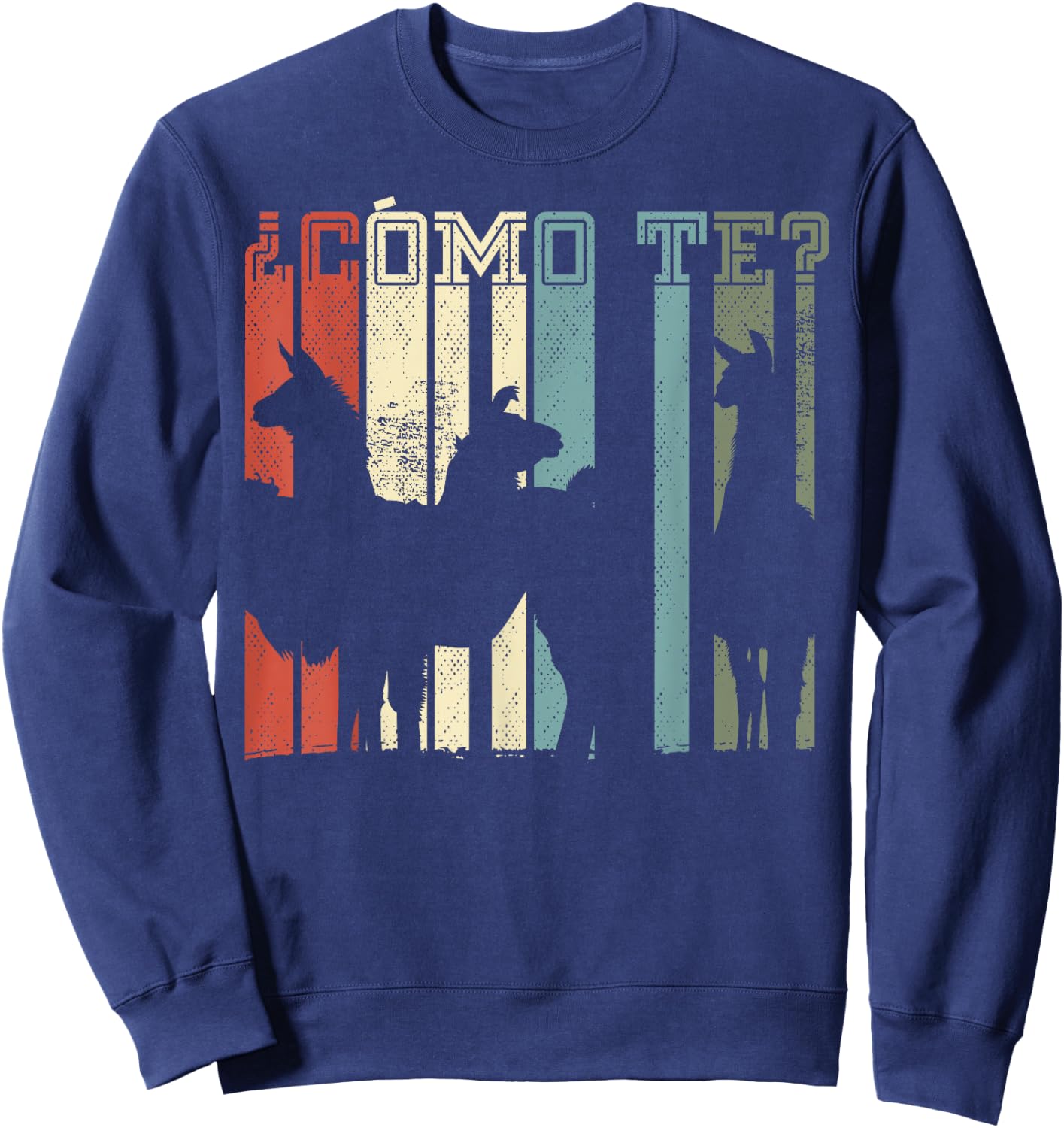 Funny Spanish gift, Como Te Llama, Llama design Sweatshirt - Sweatshirt | Navy