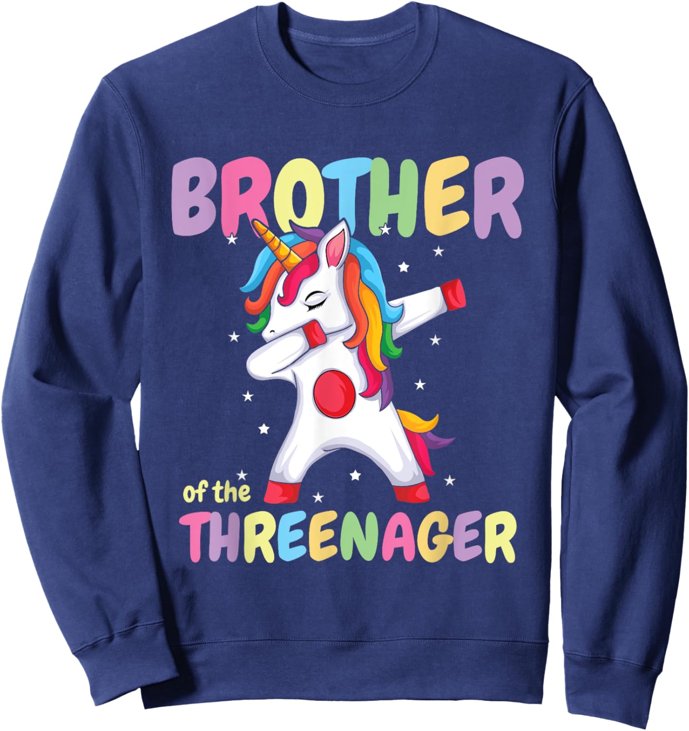 Brother Of The Threenager Birthday 3 Years Sweatshirt - Sweatshirt | Navy