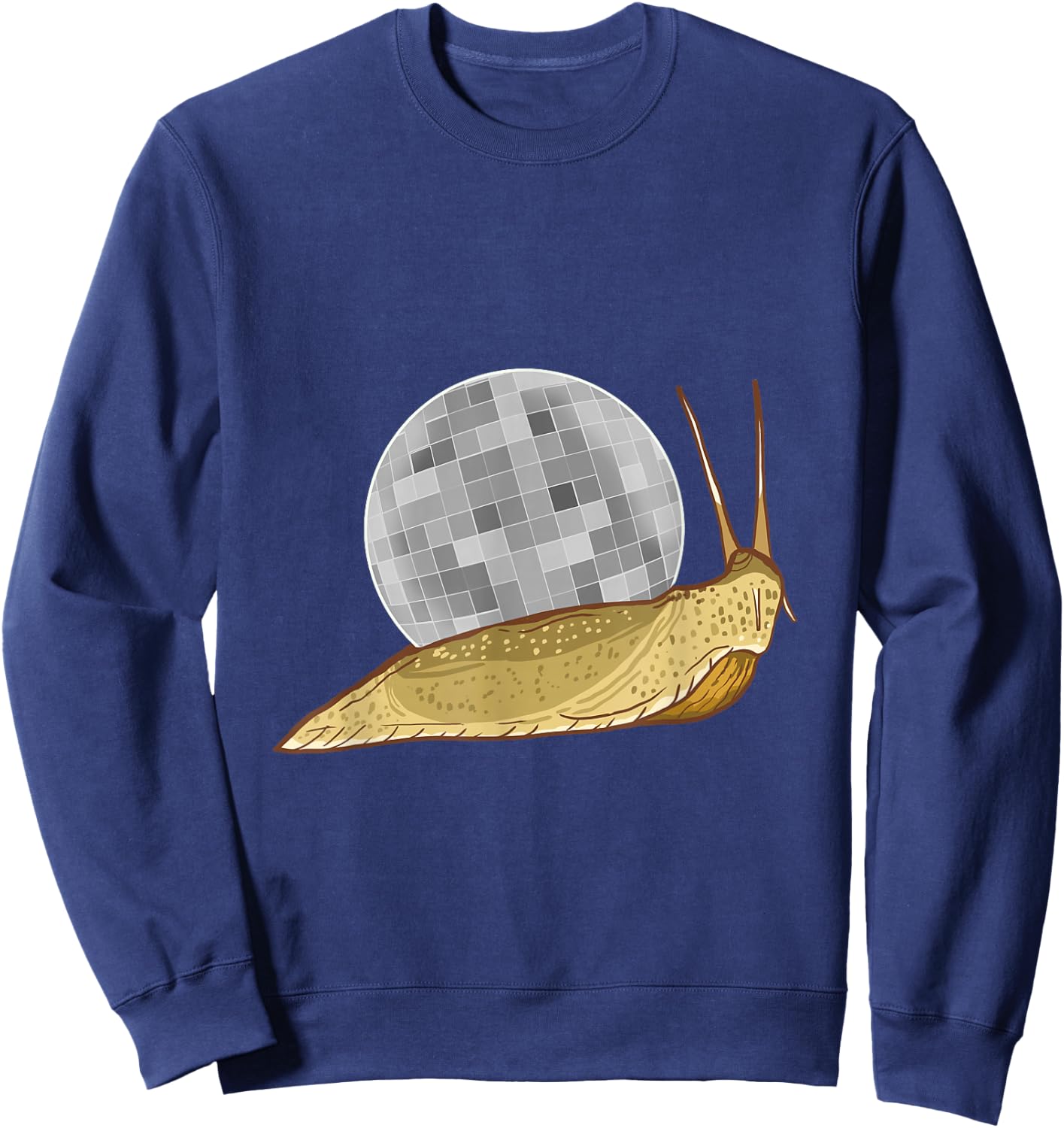 Snail Disco Ball Funny Crystal Shell Animal Lover Gift Sweatshirt - Sweatshirt | Navy