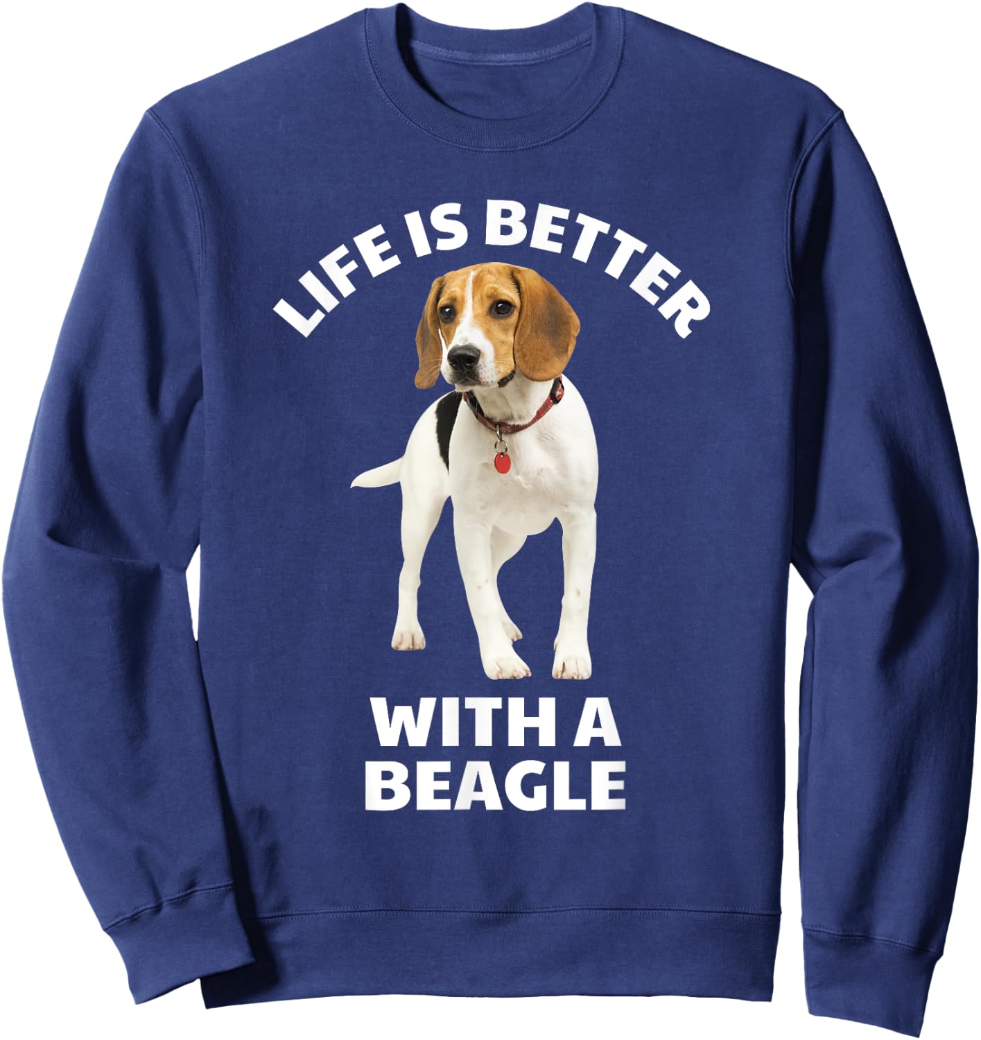 Life is Better with a Beagle Sweatshirt - Sweatshirt | Navy