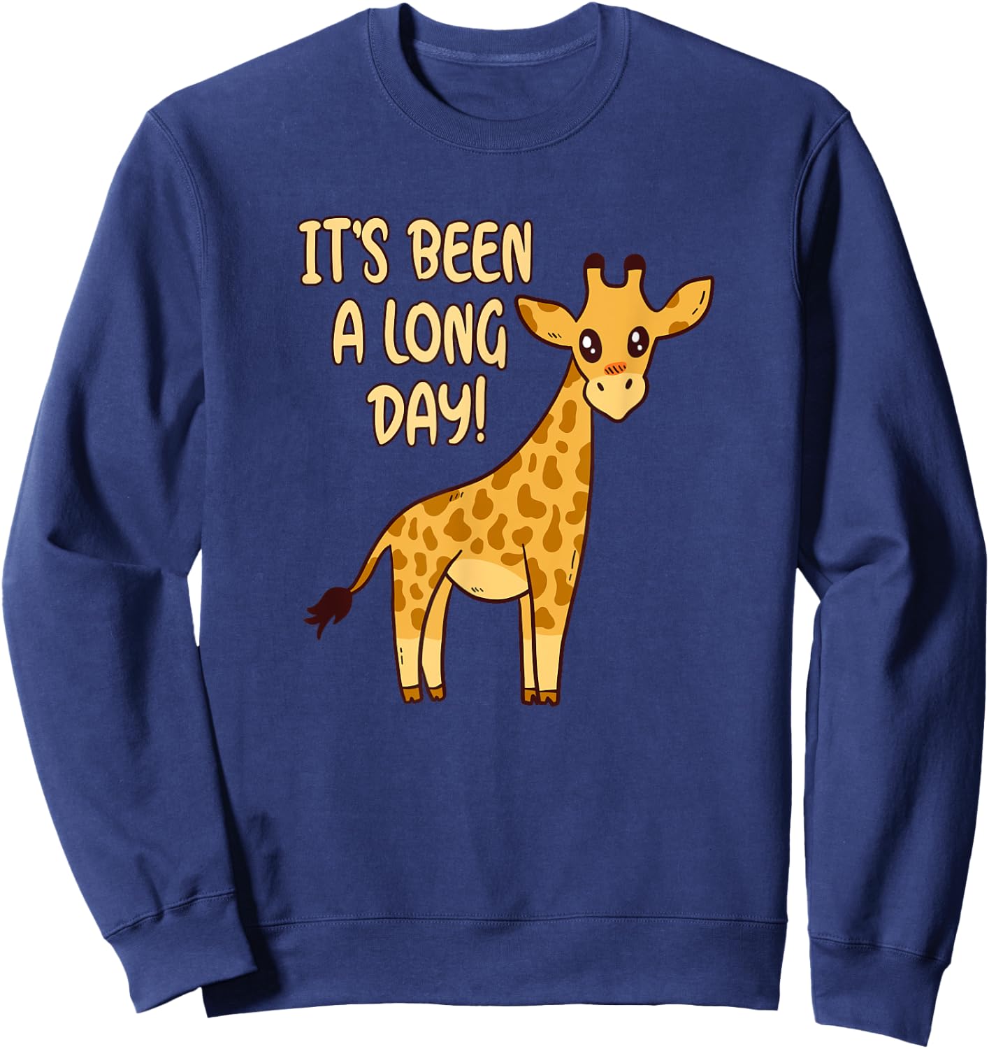 It's Been A Long Day - Funny Cute Giraffe Pajamas Sweatshirt - Sweatshirt | Navy