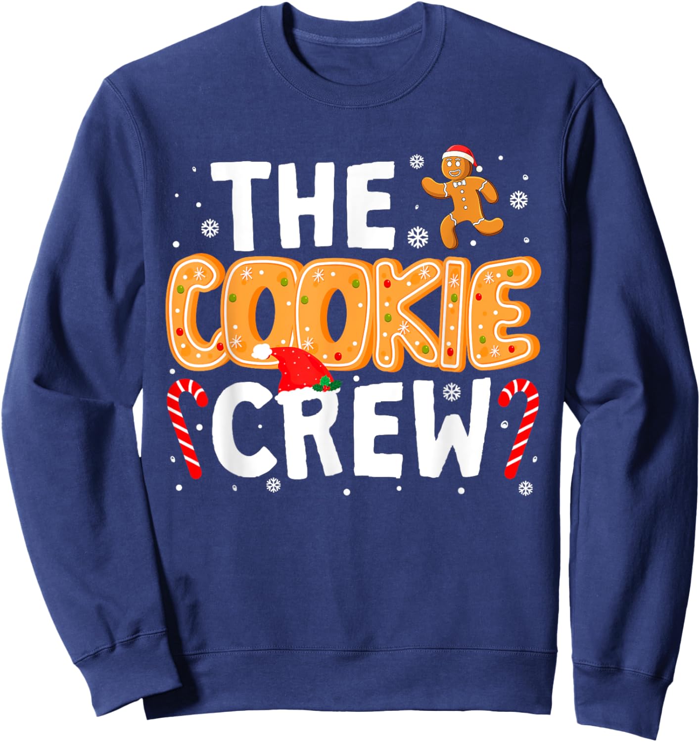 The Cookie Crew Christmas Baking Cookie Lover Kids Women Sweatshirt - Sweatshirt | Navy