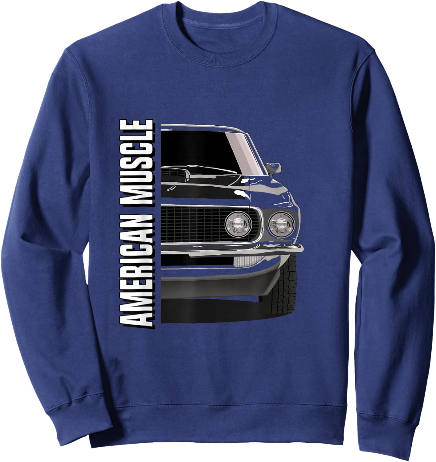 Classic Boss 429 Old School American Muscle Car Sweatshirt - Sweatshirt | Navy