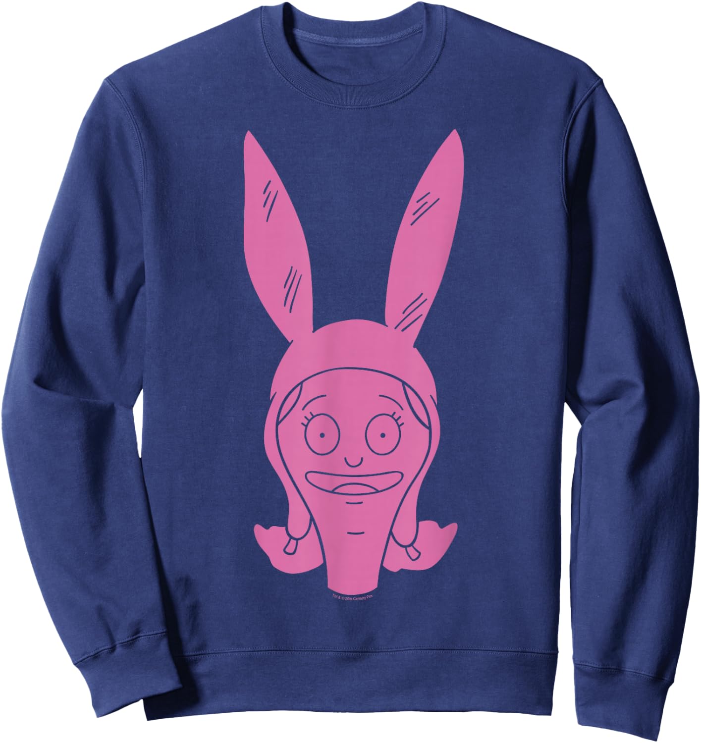 Bob's Burgers Louise Monochromatic Big Face Sweatshirt - Sweatshirt | Navy