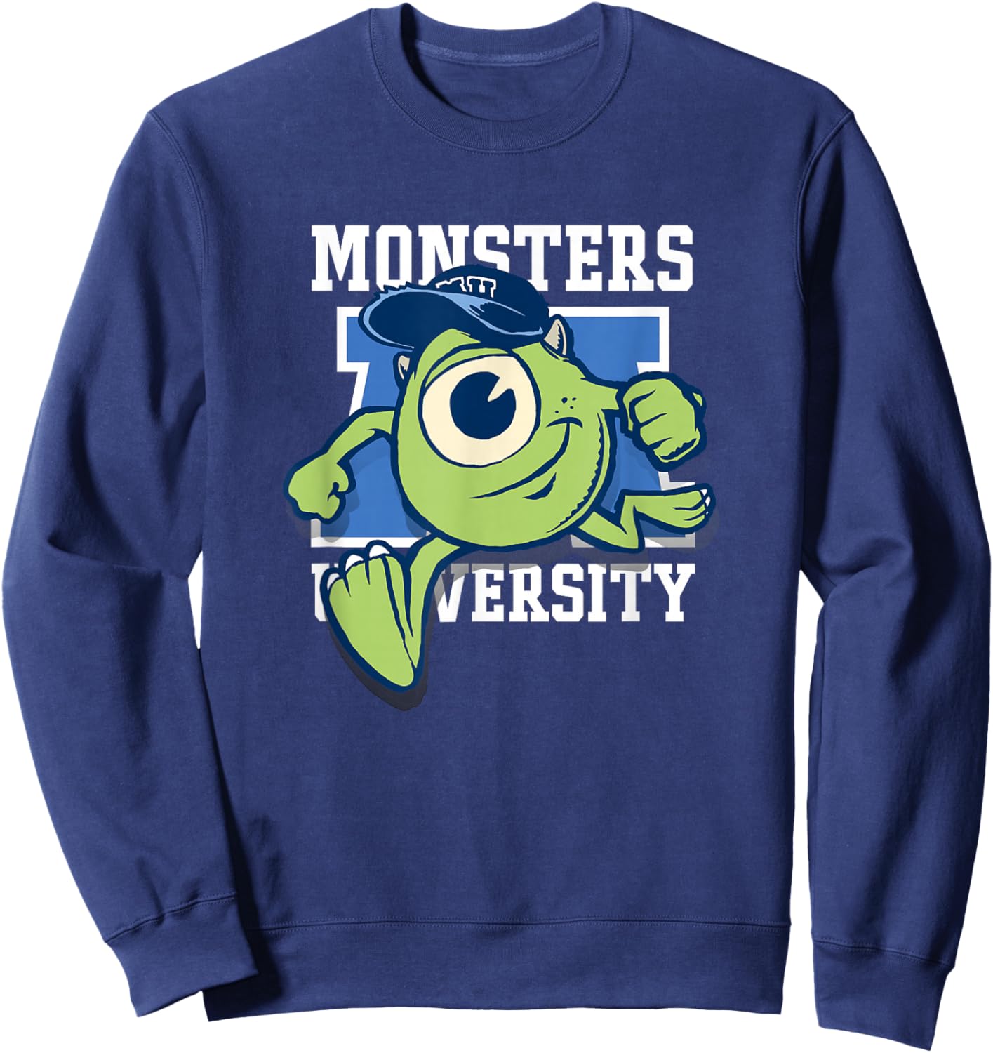 Disney Pixar Monsters University Mike Wazowski Big Portrait Sweatshirt - Sweatshirt | Navy