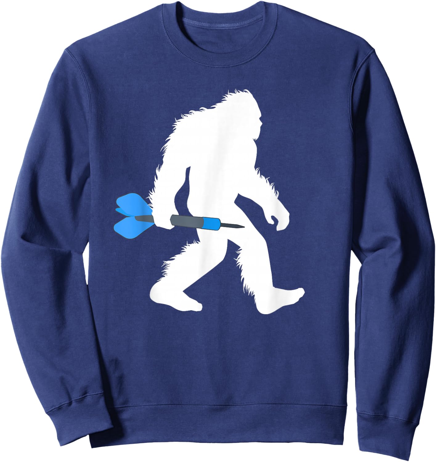 Bigfoot Darts Player Dartsmith Sasquatch Dartist Sweatshirt - Sweatshirt | Navy