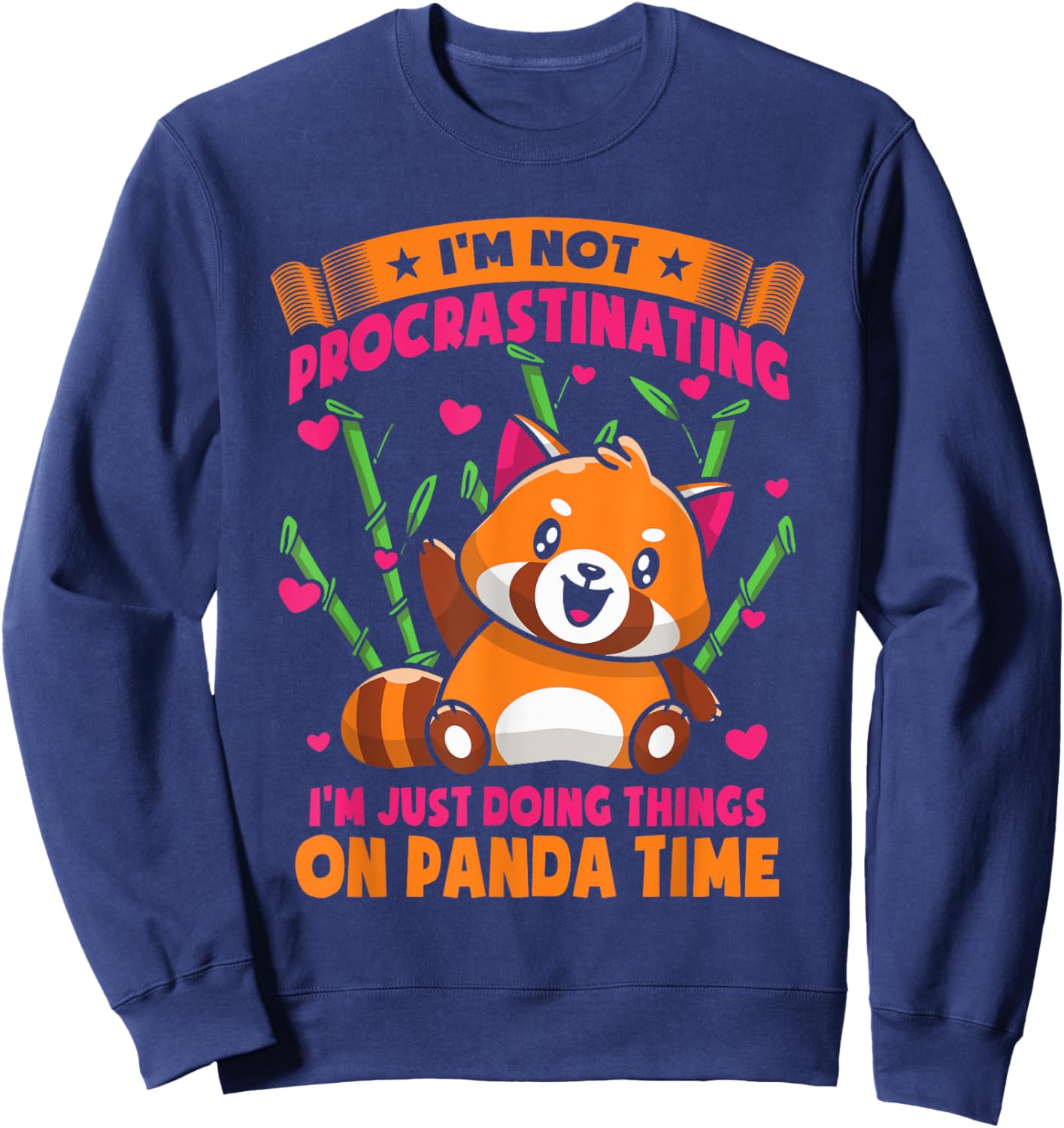 Funny Red Panda Women Kids Toddler Sweatshirt - Sweatshirt | Navy