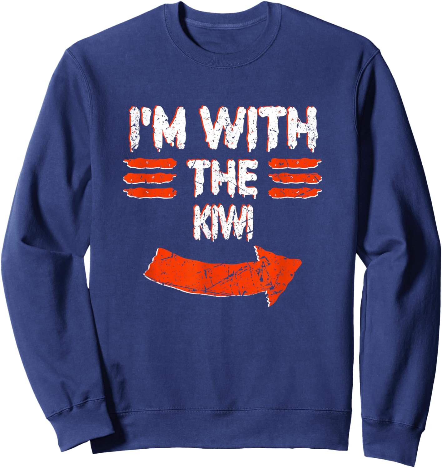 Vintage I'm With the Kiwi Lazy Halloween Costume Sweatshirt - Sweatshirt | Navy