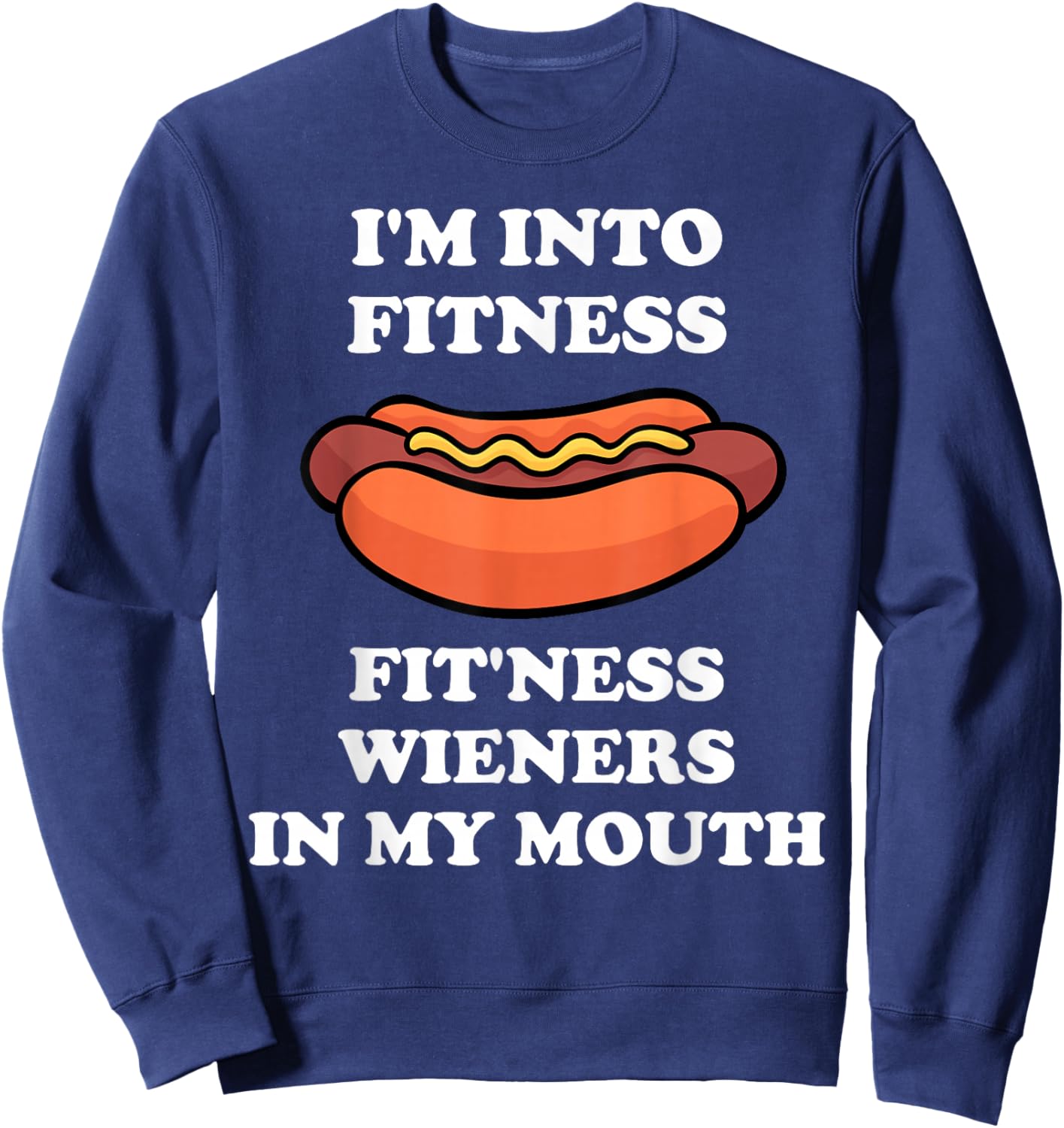 4th of July Funny Inappropriate Hotdog Women Sweatshirt - Sweatshirt | Navy