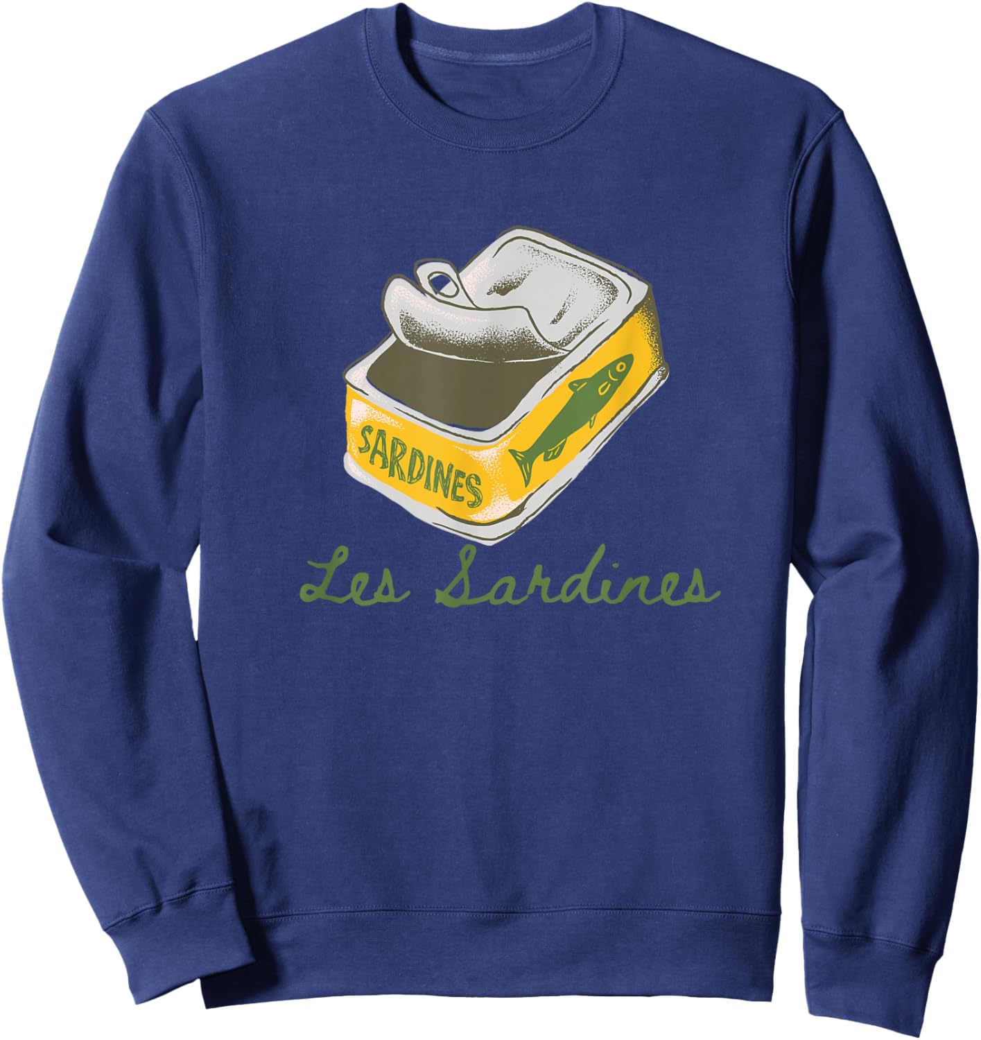 Les sardines fisherman aesthetic coastal sardine fish Sweatshirt - Sweatshirt | Navy
