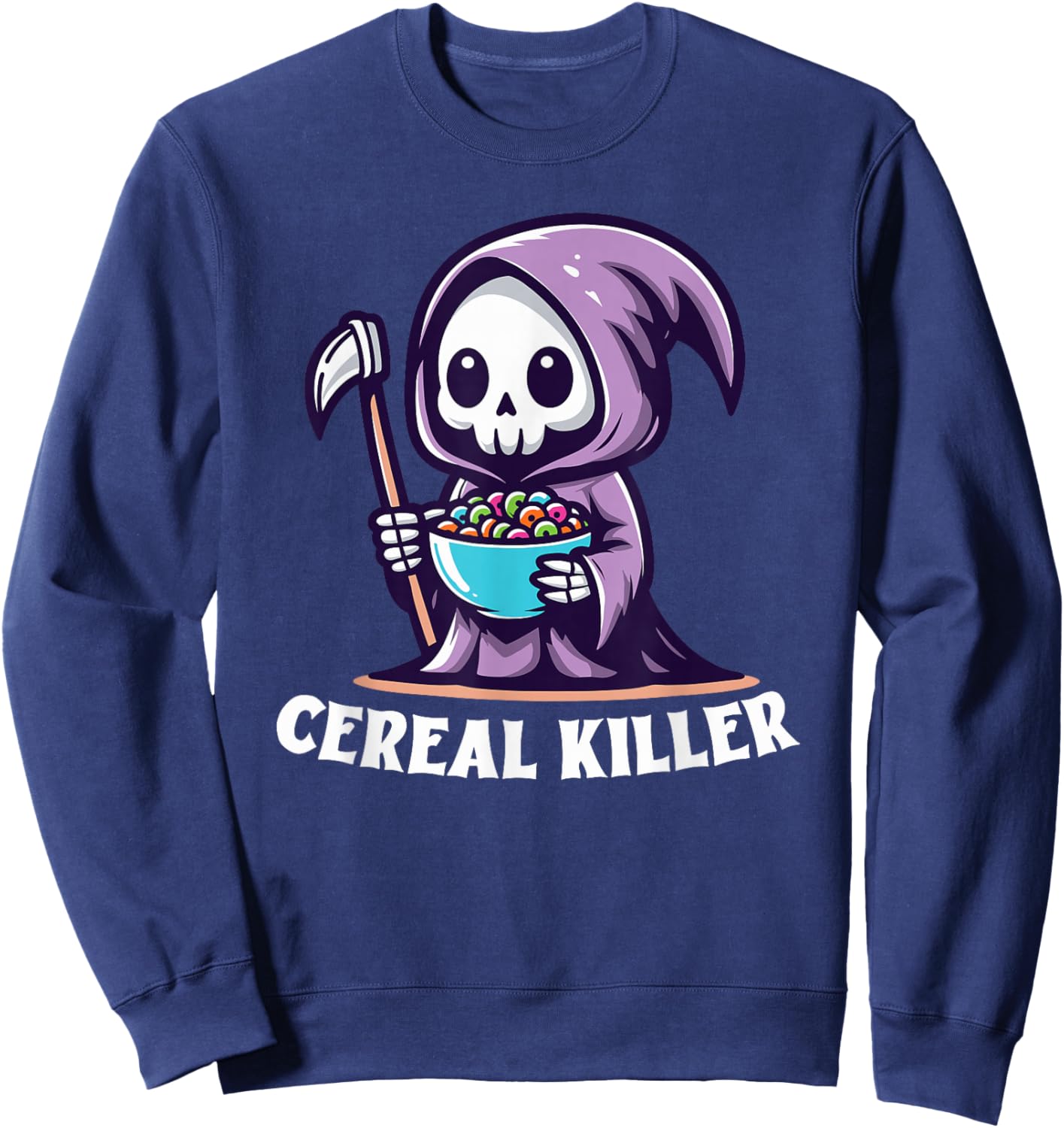 Kawaii Grim Reaper - Cereal Killer Sweatshirt - Sweatshirt | Navy