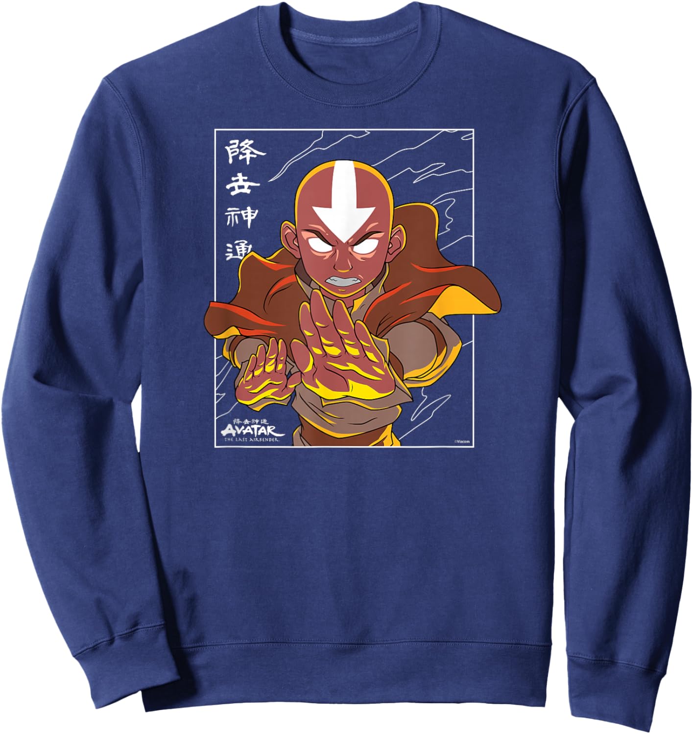 Avatar The Last Airbender - Aang Avatar State Sweatshirt - Sweatshirt | Navy