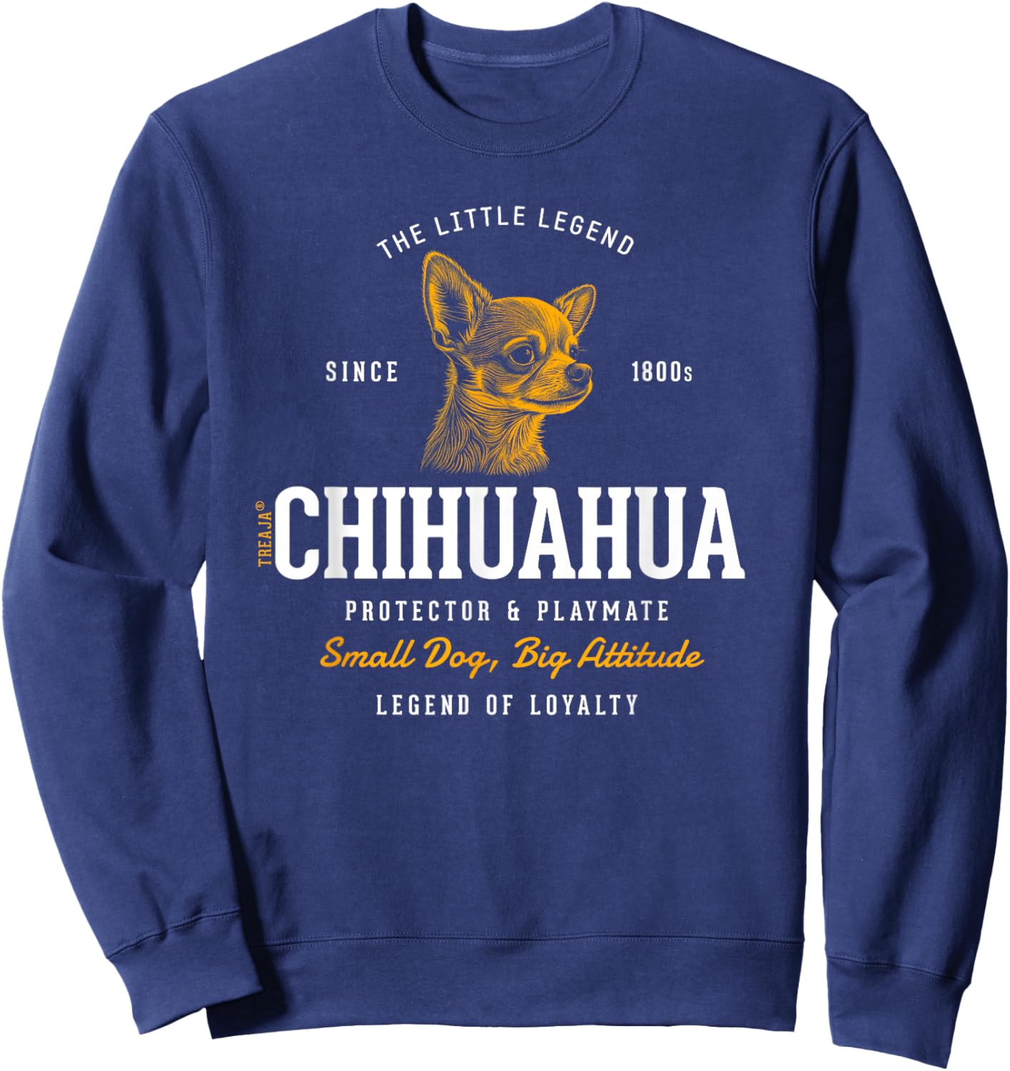 Vintage Styled Retro Chihuahua Sweatshirt - Sweatshirt | Navy