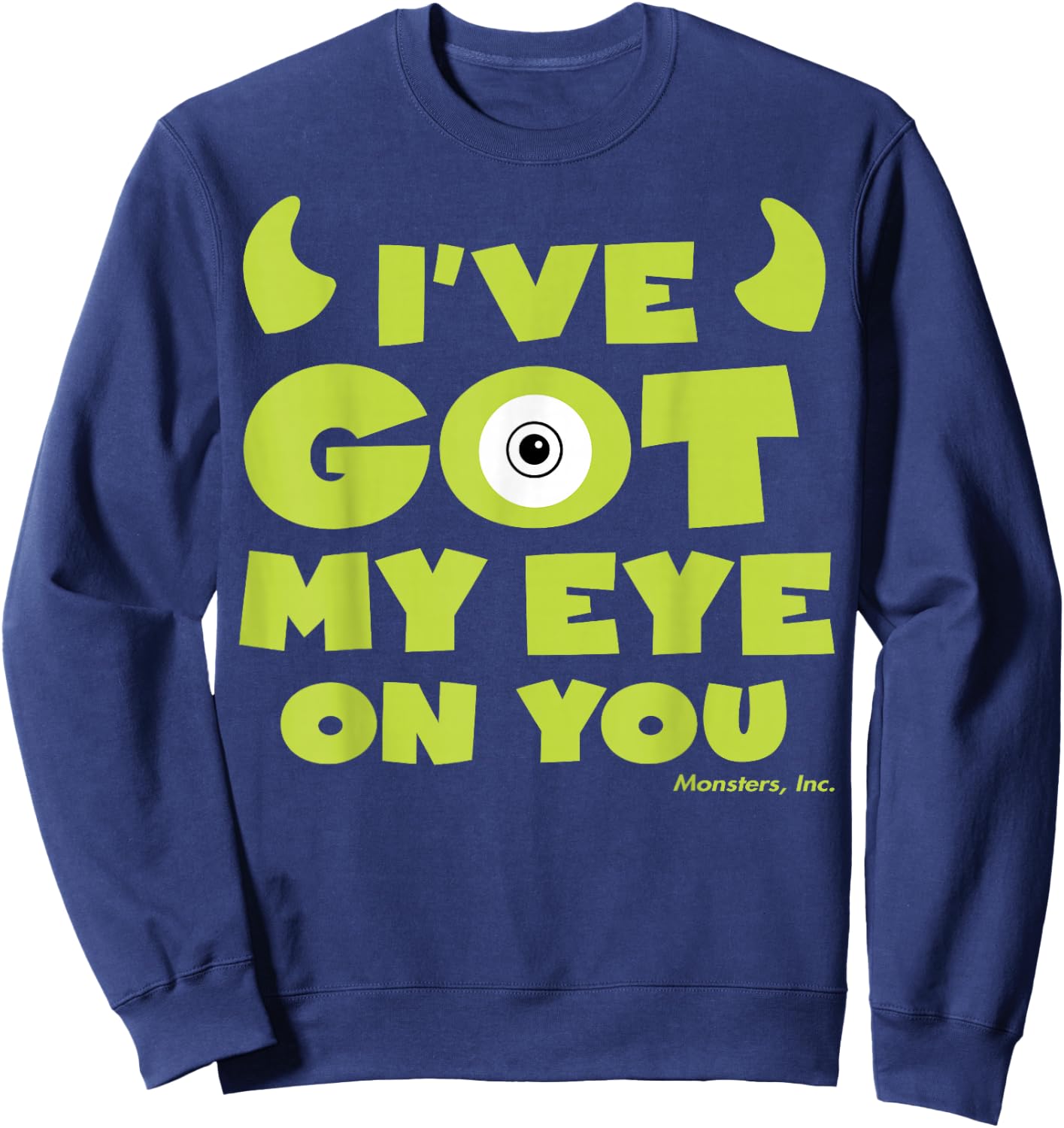 Disney Pixar Monsters Inc Mike Wazowski Eye On You Sweatshirt - Sweatshirt | Navy