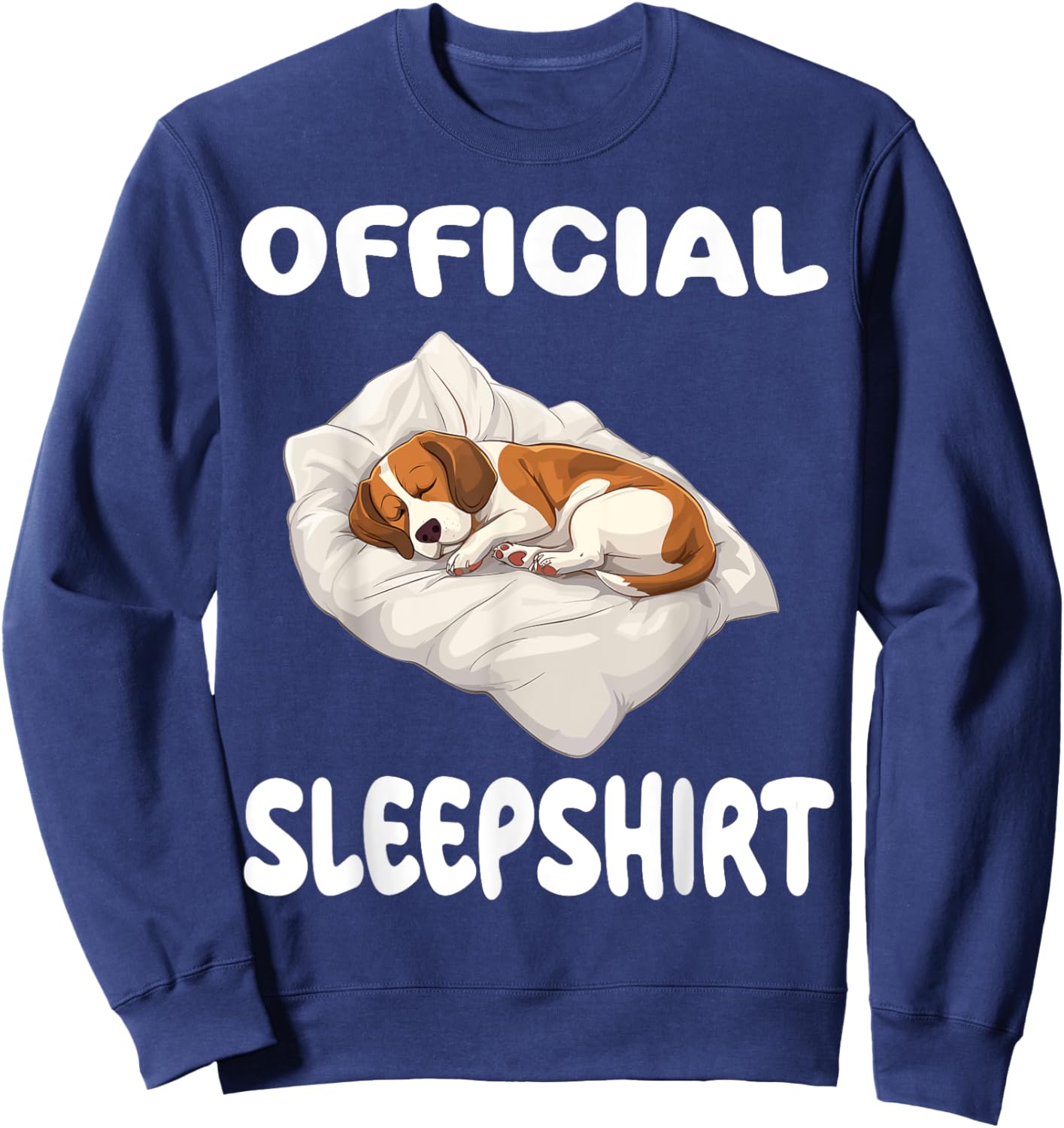 Beagle Dog Official Sleepshirt Pajamas Nightgown Men Women Kids Sweatshirt - Sweatshirt | Navy