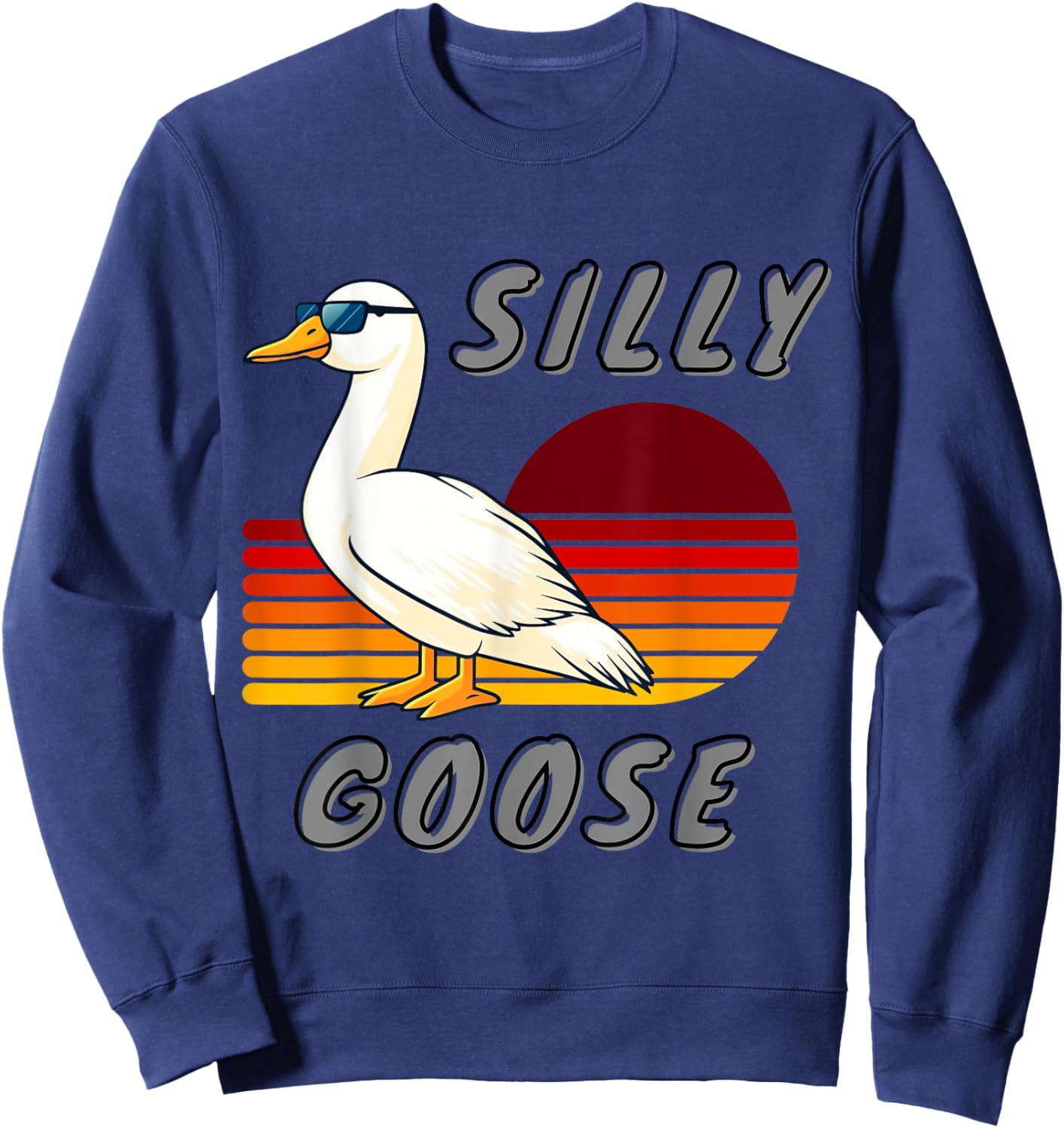 Duck and Goose Silly Goose Gifts Store Untitled Goose Outfit Sweatshirt - Sweatshirt | Navy