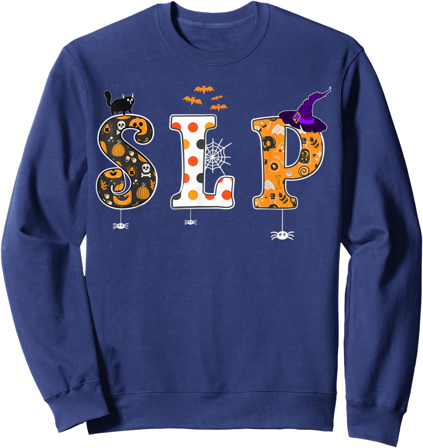 Speech Language Pathologist Speech Therapy SLP Halloween Sweatshirt - Sweatshirt | Navy