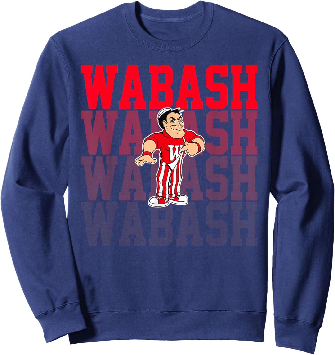 Wabash College Retro Vintage Sports Women Sweatshirt - Sweatshirt | Navy