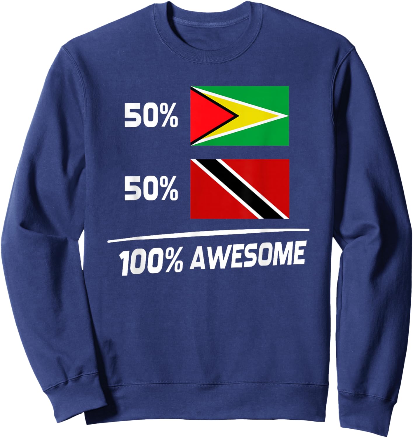 Guyanese Trinidadian Flag Guyana Trinidad Tobago Sweatshirt - Sweatshirt | Navy
