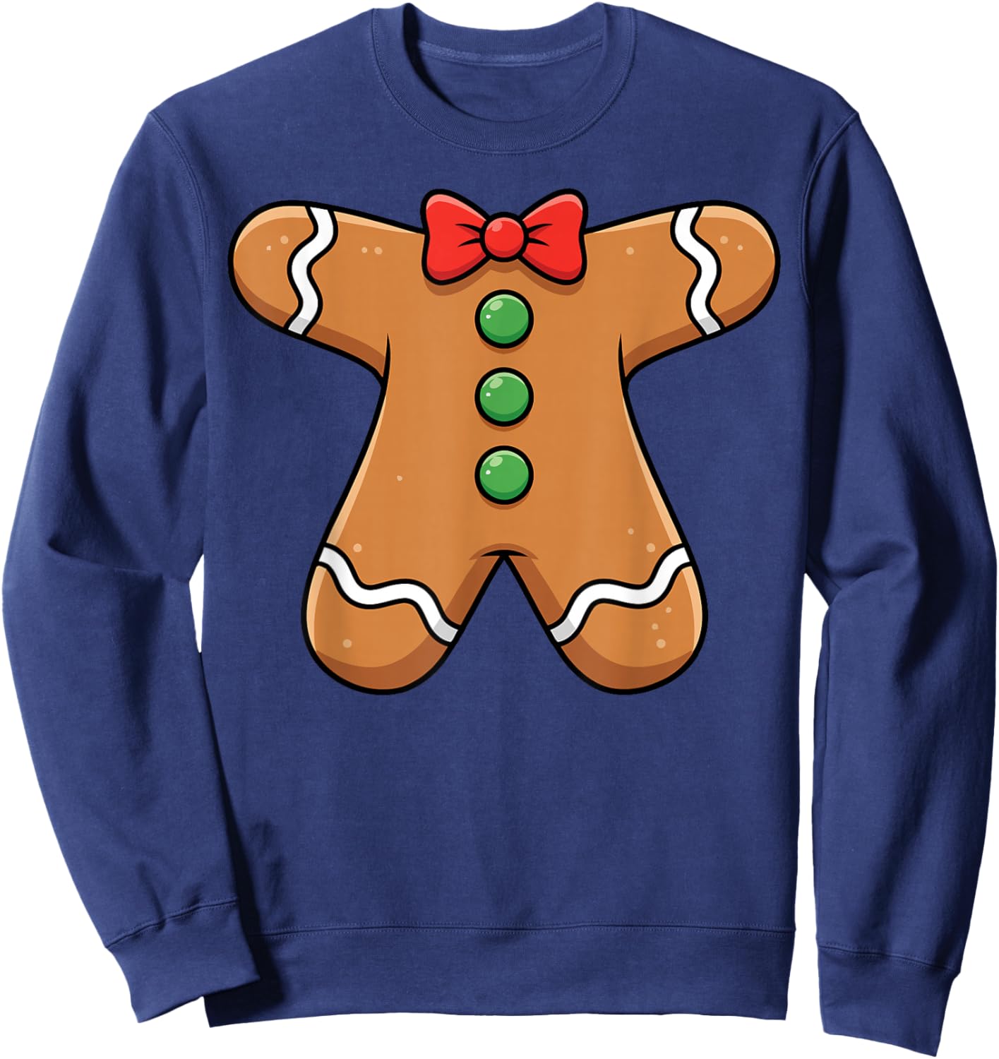 Funny Gingerbread Christmas Cookie Xmas Costume Kids Men Sweatshirt - Sweatshirt | Navy