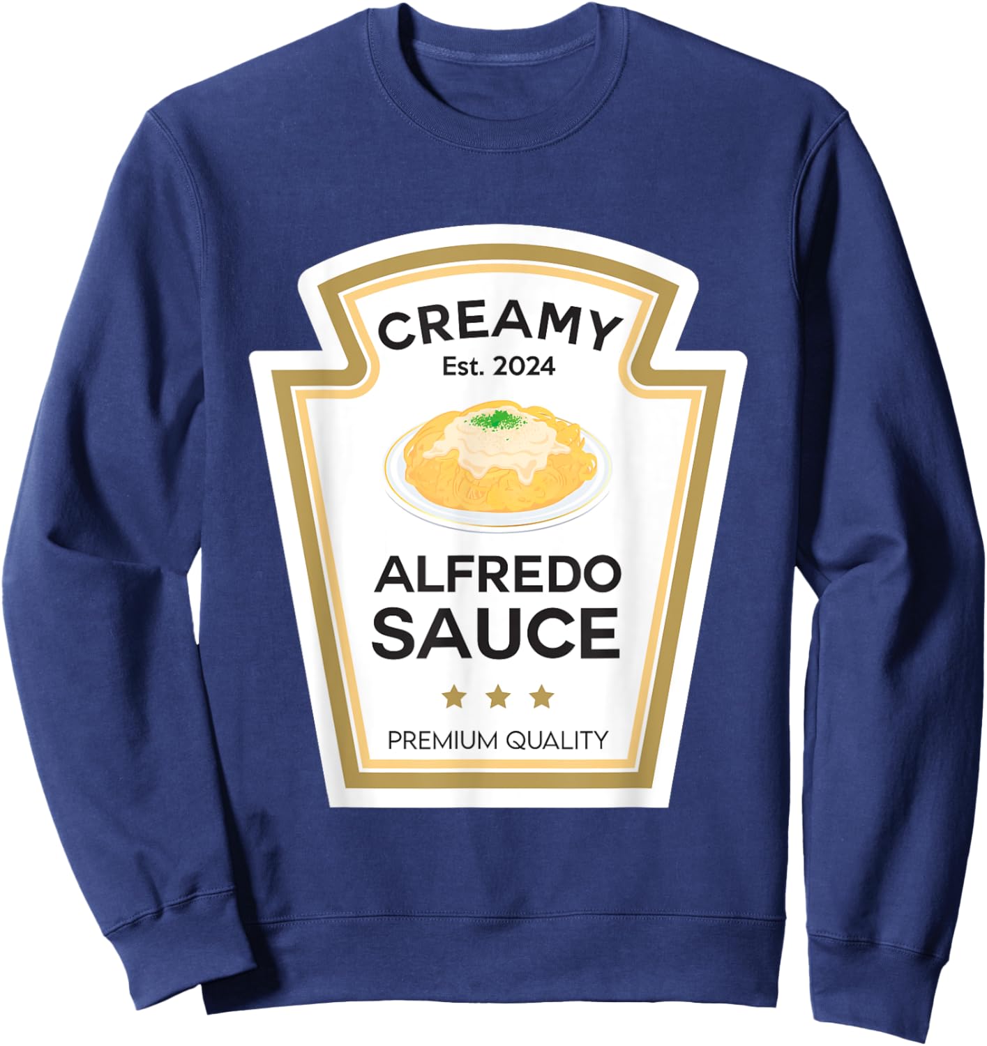 Creamy Alfredo Sauce Condiment With Jesus Christian Family Sweatshirt - Sweatshirt | Navy
