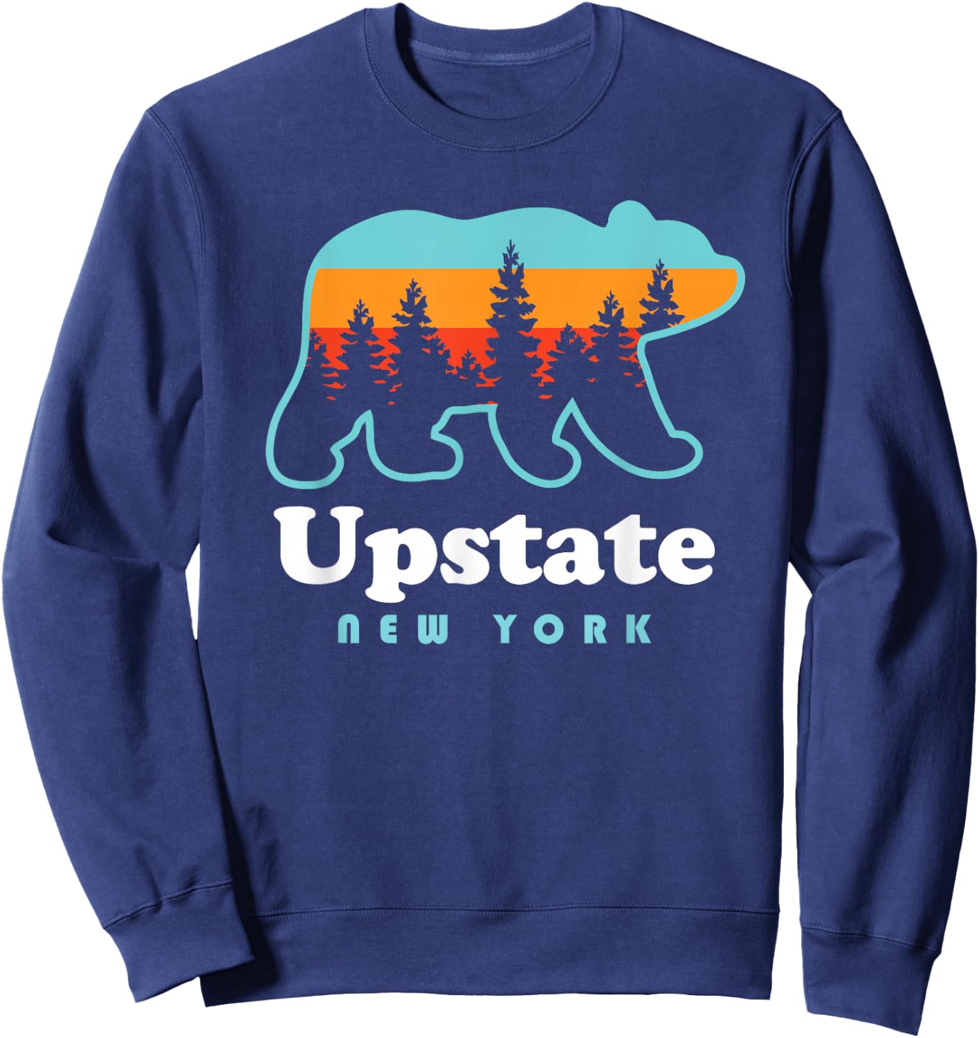Upstate New York Shirt - Bear Upstate New York Sweatshirt - Sweatshirt | Navy