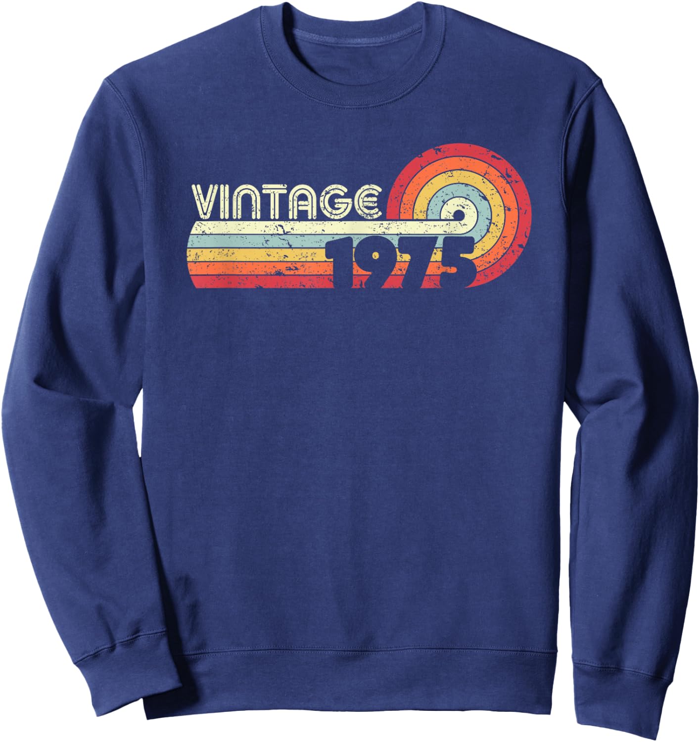 1975 Vintage Shirt, Birthday Gift . Retro Style Sweatshirt - Sweatshirt | Navy