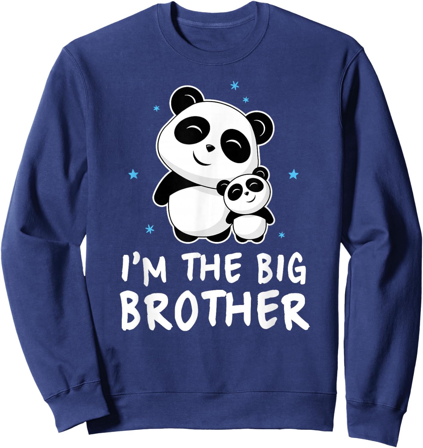 I'm The Big Brother Gift Shirt Cute Panda Pandas Siblings Sweatshirt - Sweatshirt | Navy