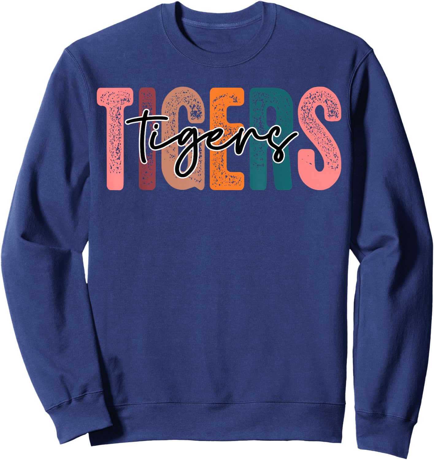 Tigers School Sports Fan Team Spirit Sweatshirt - Sweatshirt | Navy