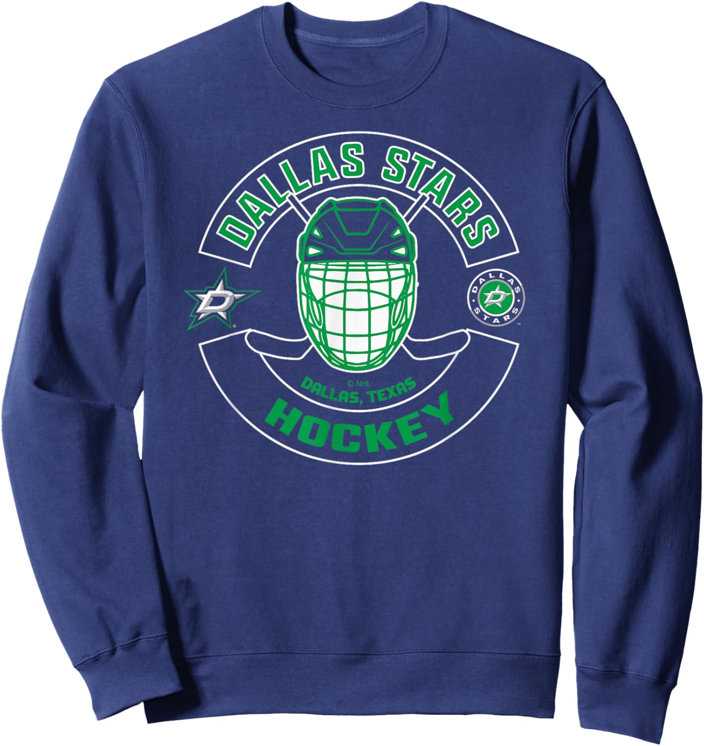 Dallas Stars Mask Black Officially Licensed Sweatshirt - Sweatshirt | Navy